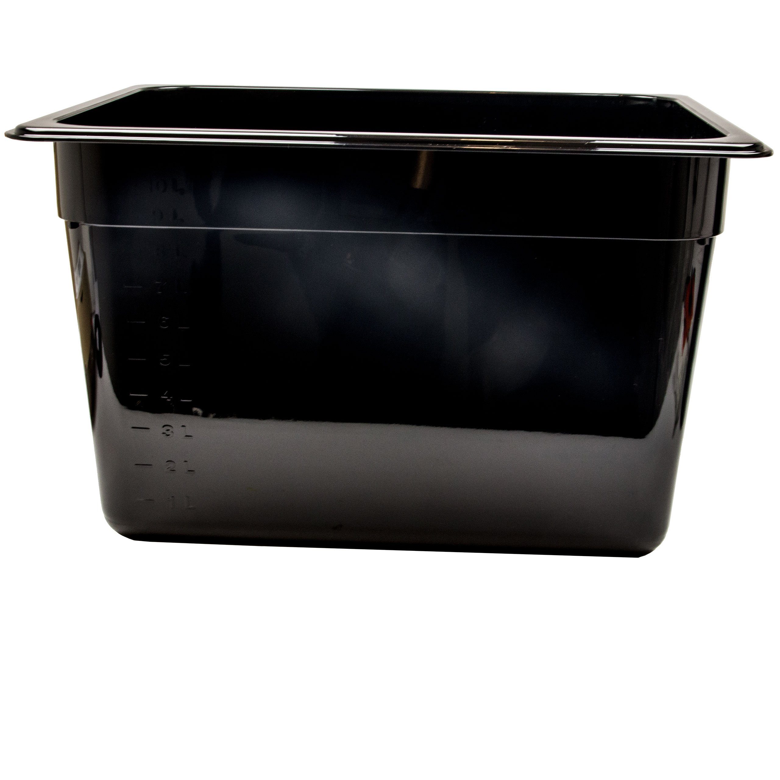 Thermobehälter schwarz Polycarbonat 12,5 (1-tlg) Liter 200mm, Kunststoff Airbrush-City Tiefe Gastronormbehälter 1/2 GN GN-Behälter