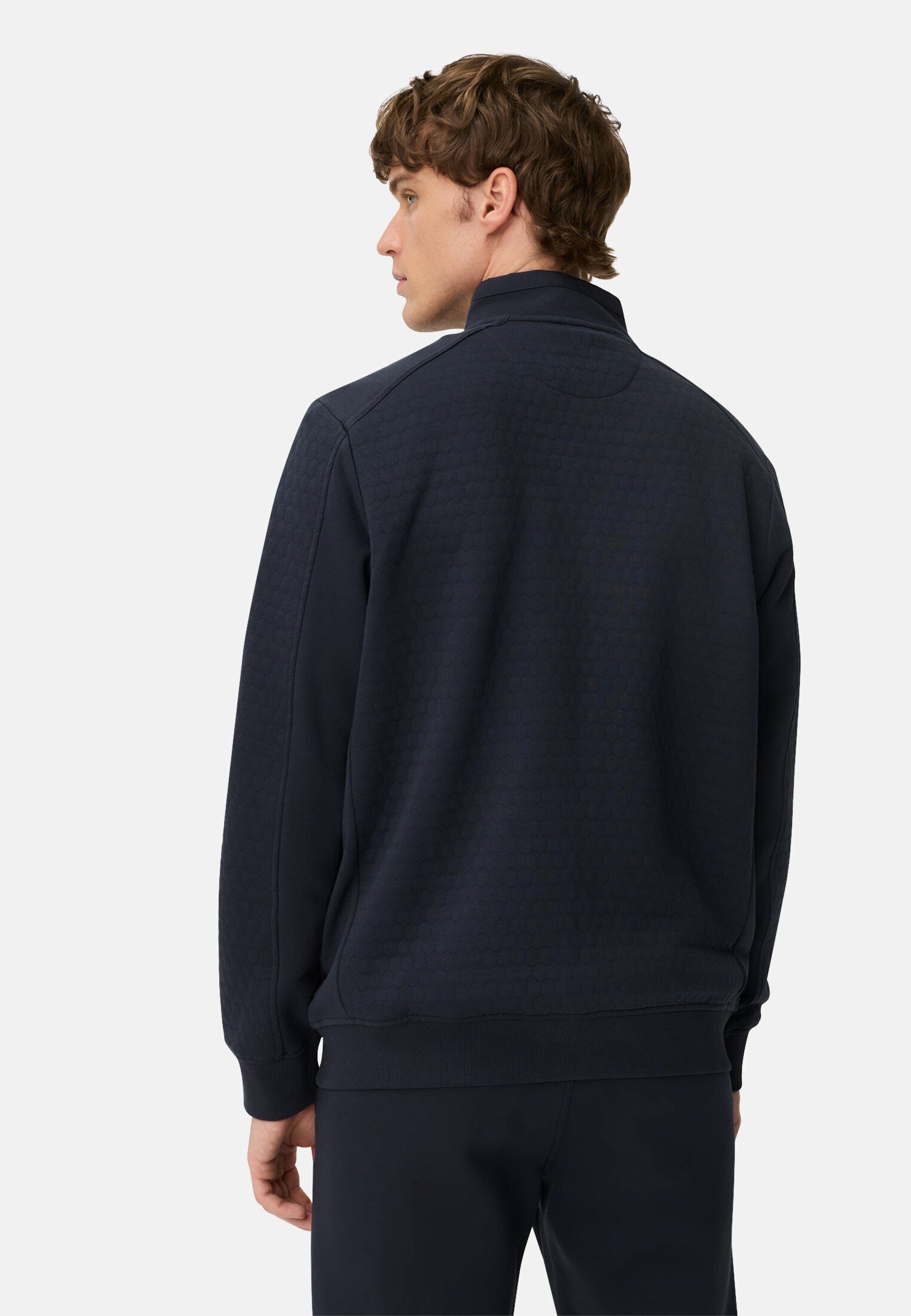 camel active Sweatjacke aus Baumwollmix Langarm Stehkragen günstig online kaufen