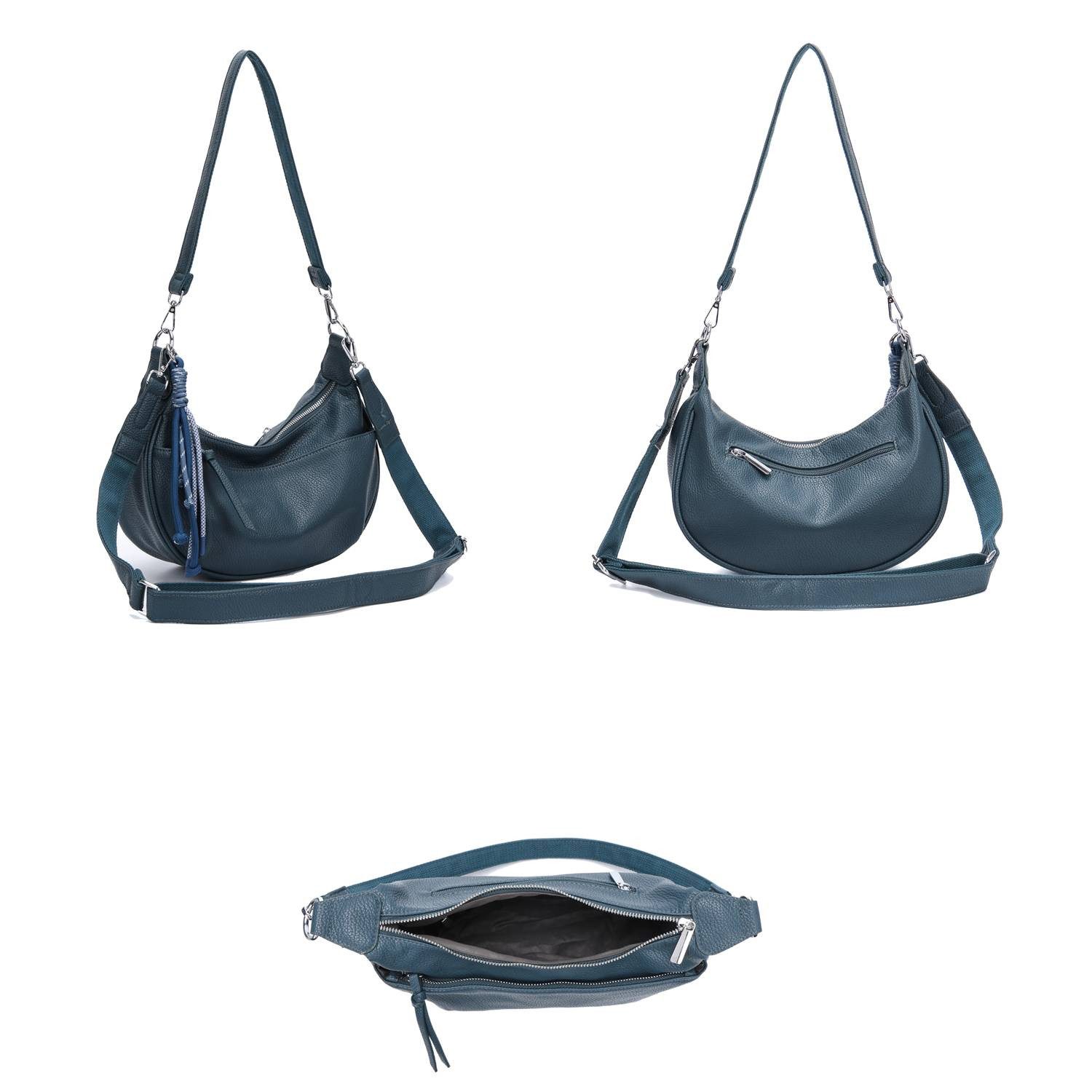 ITALYSHOP24 Schultertasche Damen Tasche Crossbody MOON günstig online kaufen