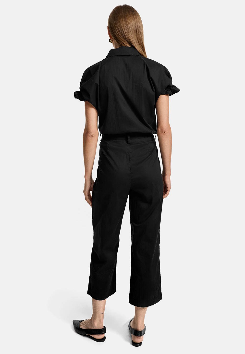 CATNOIR Kurzarmbluse Catnoir Bluse smoked Baumwollstretch - weiß (1-tlg)