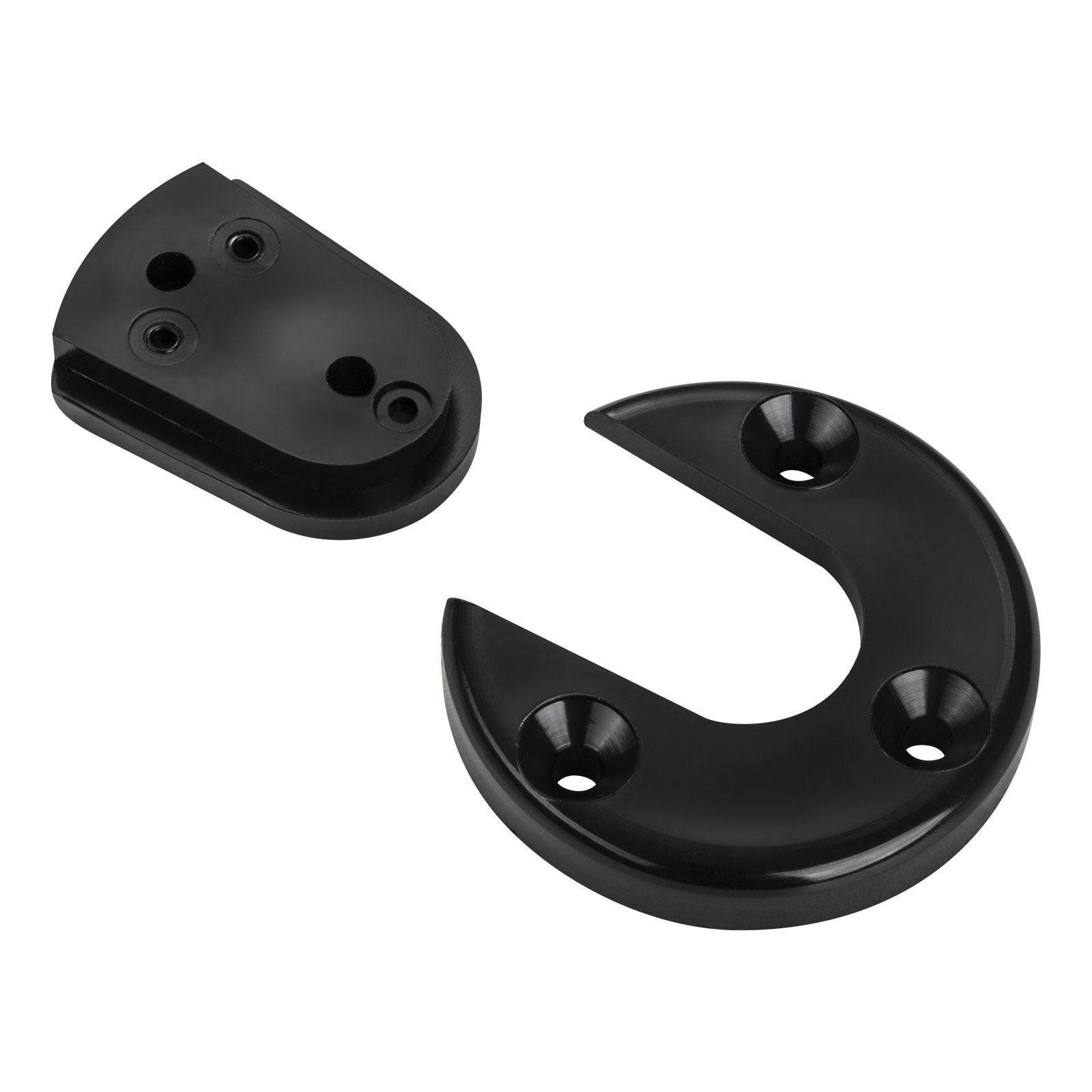 SO-TECH® Möbelbeschlag 8 x Verbindungsbeschlag schwarz Ø 49 mm (8 St), zur fugenlosen Aufdopplung Blenden und verbinden