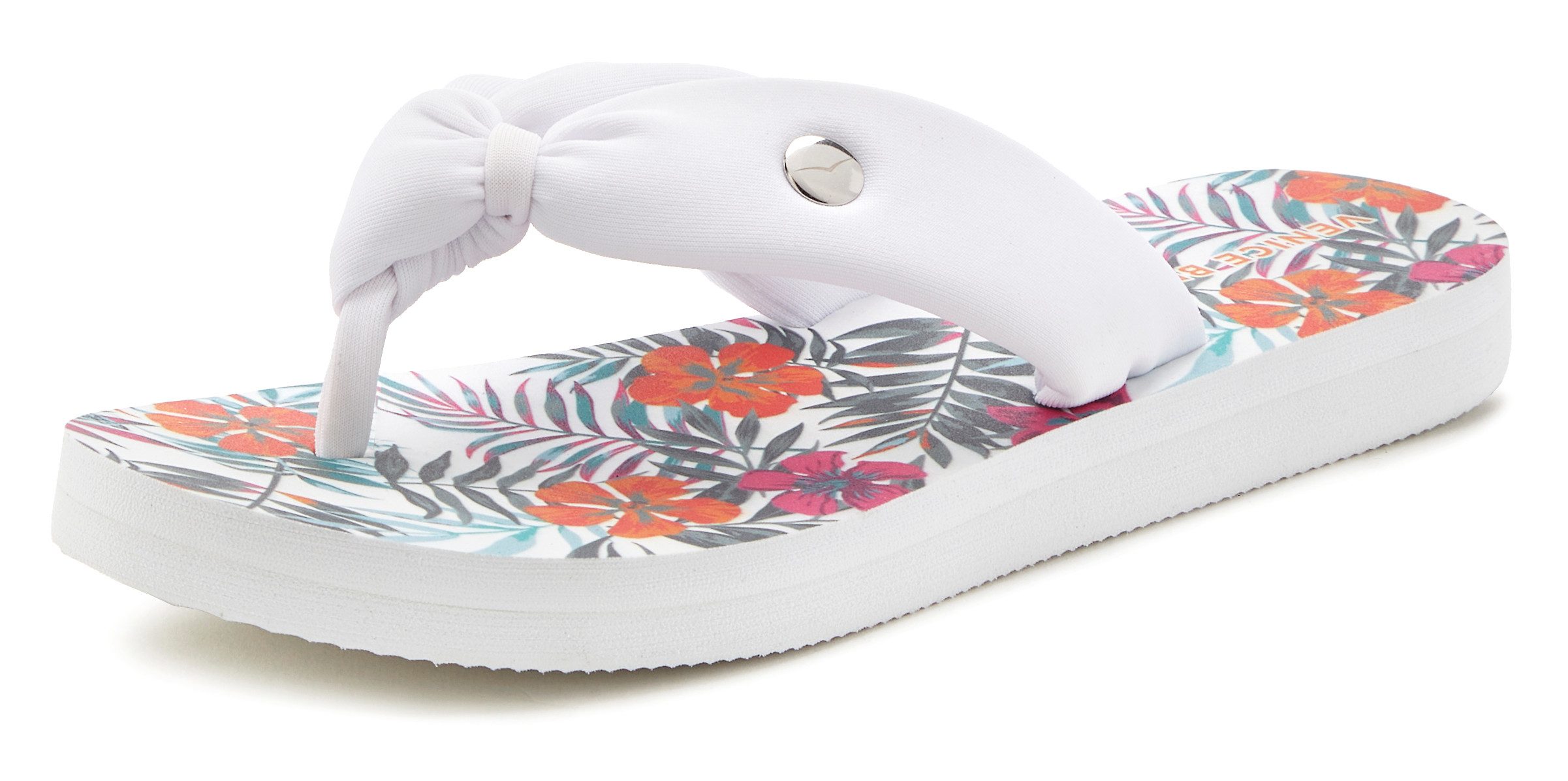 Venice Beach Sandale, Badeschuh, Sommerschuhe, Badelatsche, Flip Flop, Badeschlappe Badezehentrenner Zehentrenner mit wasserabweisender und leichter Sohle VEGAN