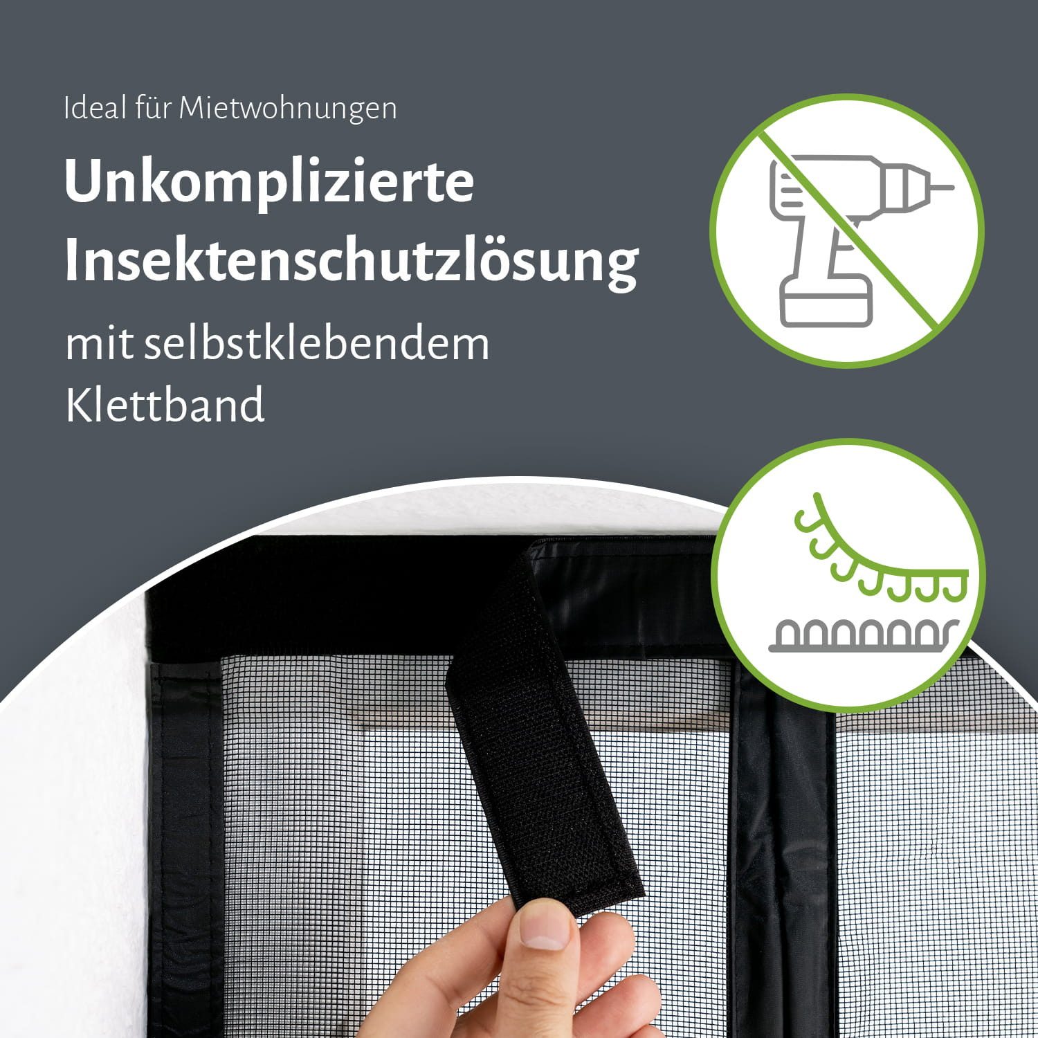 empasa Insektenschutz-Vorhang "DELUXE" seitlich, (1-St), Lamellenvorhang seitlicher Eingang - mit Magnetverschluss – Bild 2 von 5