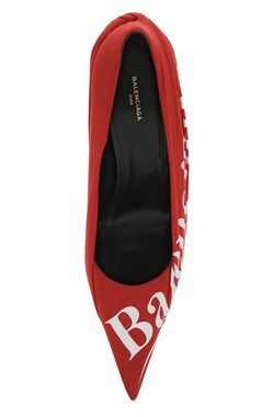 Balenciaga BALENCIAGA CREPE KNIFE 110 RUCHED LOGO JERSEY PUMPS SHOES HIGH-HEELS S Pumps