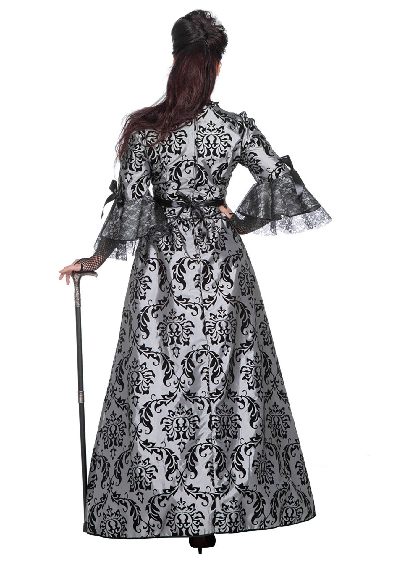Metamorph Kostüm Marquise Kleid grau, Gut gekleidete, graue Gräfin