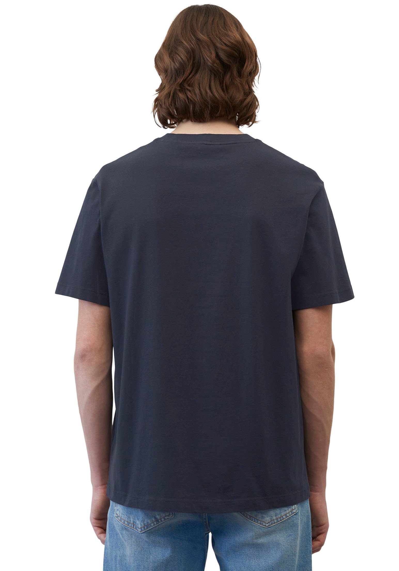 dunkelblau Brusttasche T-Shirt O'Polo DENIM aufgesetzter Marc mit