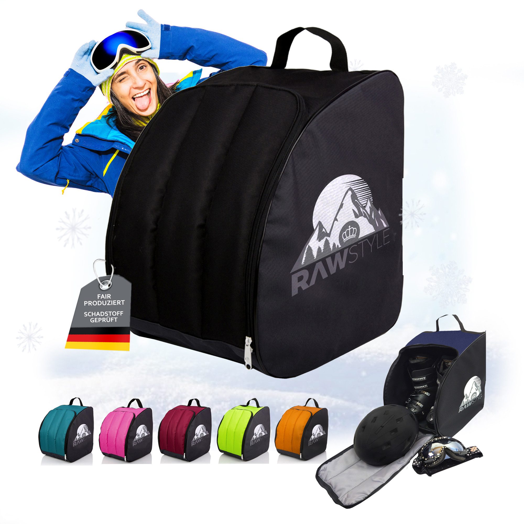 BambiniWelt by Rafael K. Skitasche Skischuhtasche Skischuh-Rucksack wasserdicht Tragegriff