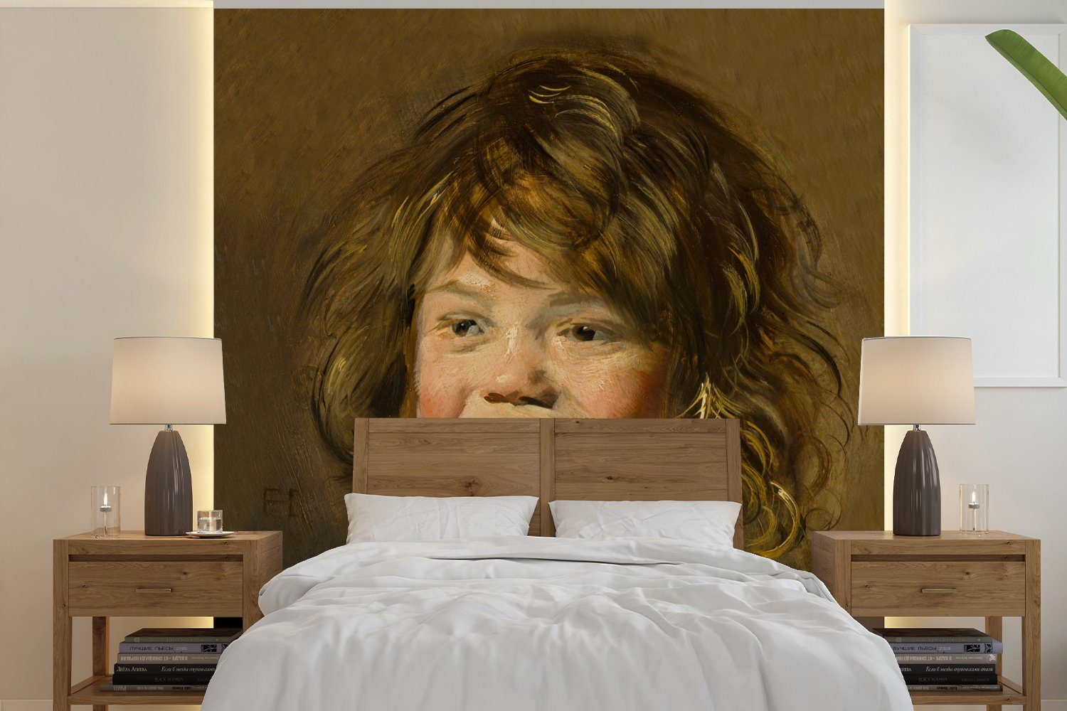 MuchoWow Fototapete Lachender Junge - Gemälde von Frans Hals, Matt, bedruckt, (4 St), Vliestapete für Wohnzimmer Schlafzimmer Küche, Fototapete