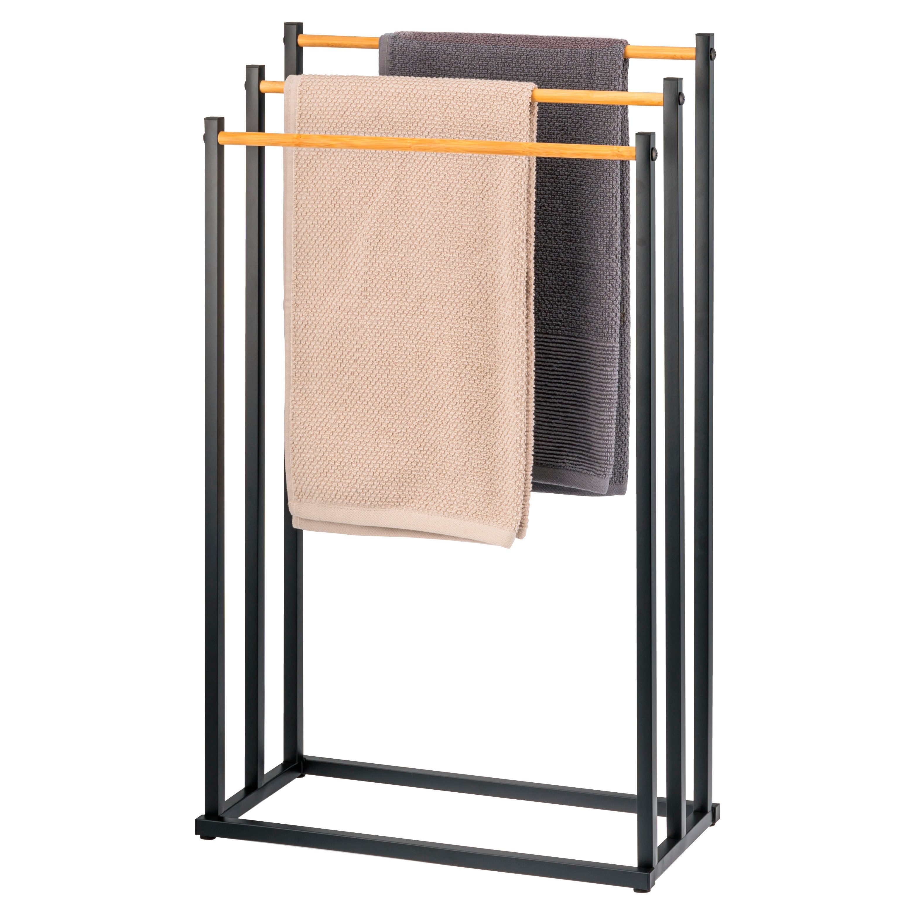 eluno Handtuchständer Stand-Handtuchhalter freistehend, 3 Stangen, günstig online kaufen