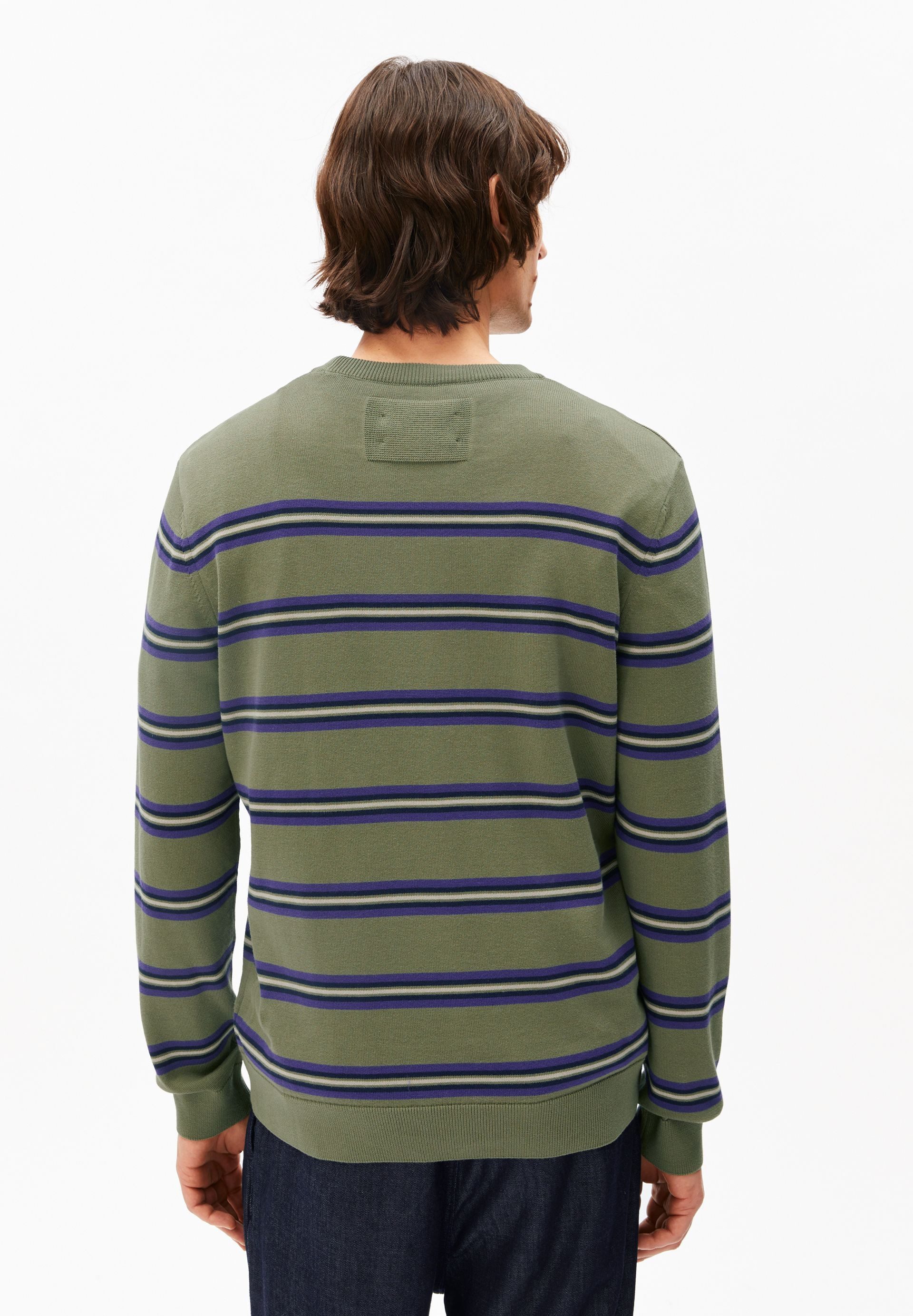 Armedangels Strickpullover LOUKAA FINE STRIPE Pullover aus Bio-Baumwolle Regular Fit