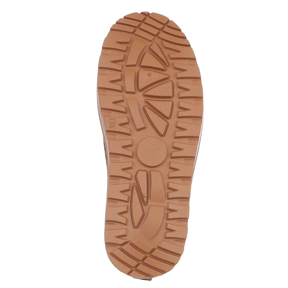 Ital-Design Bequeme Clogs für Damen mit dekorativen Details Snowboots (90457942) Flach Flache Stiefeletten in Braun