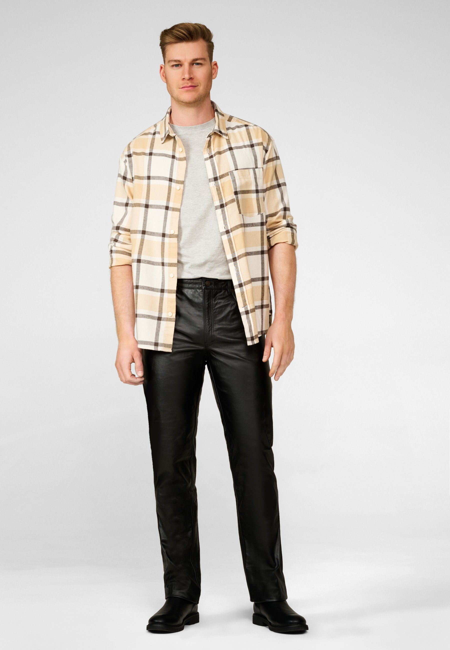 RICANO Lederhose Jeans 01 Hochwertiges Büffel-Nappa-Leder günstig online kaufen