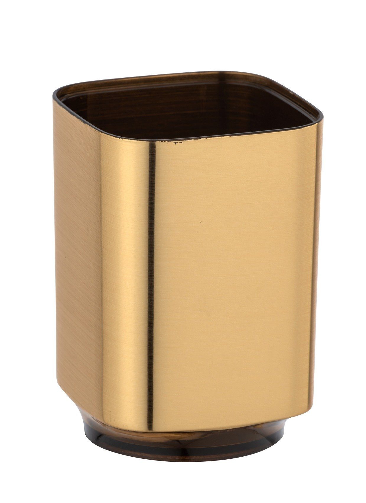 WENKO Zahnputzbecher Zahnputzbecher AURON, golden, WENKO, (1 St)
