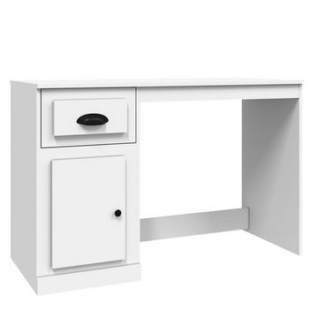 vidaXL Schreibtisch Schreibtisch mit Schublade Weiß 115x50x75 cm Holzwerkstoff