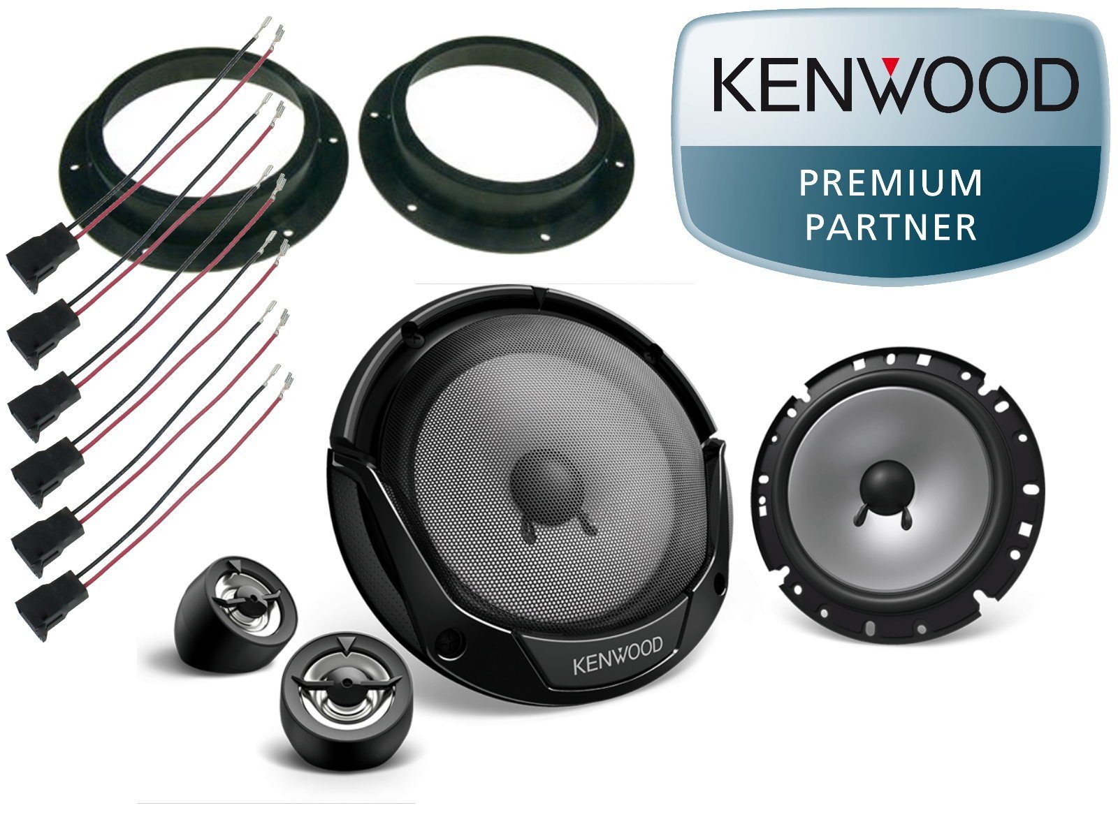 DSX Kenwood Set Tür passend für VW T6 T5 Bus Multivan 300 Watt Auto-Lautsprecher (300 W)