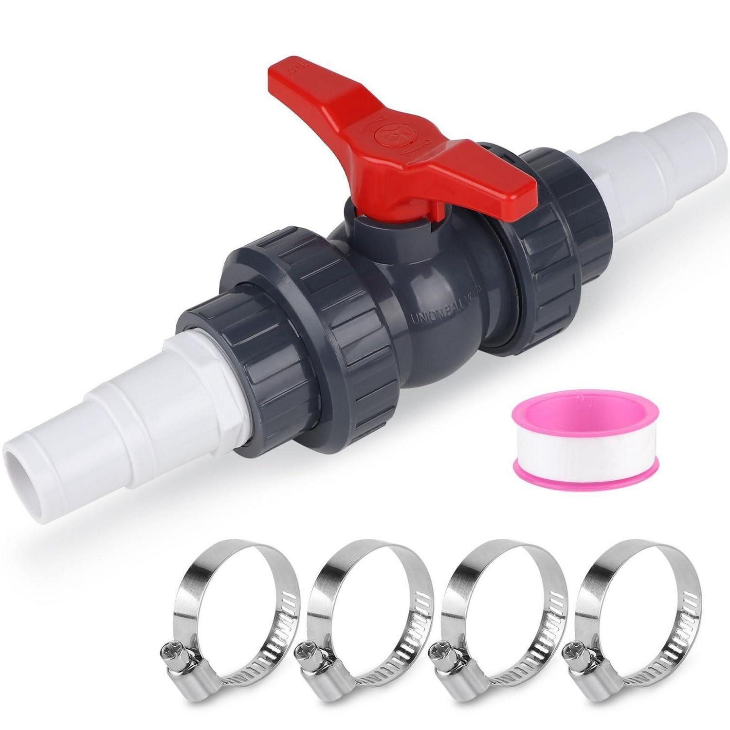 LuxusKollektion Poolschlauch PVC Absperrhahn Pool 32-38/50mm, (1 St)