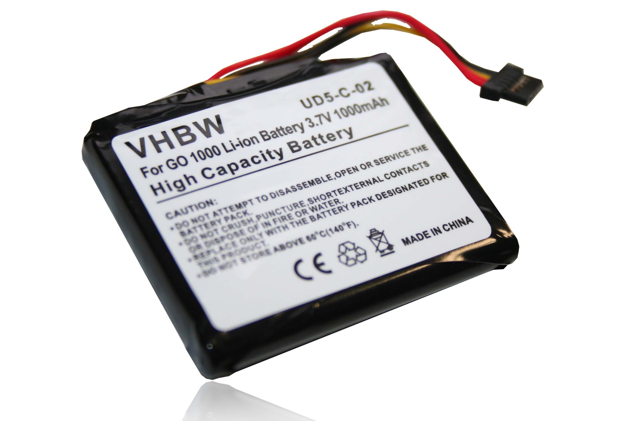 vhbw Ersatz für TomTom AHL03711022, VF6M für Akku Li-Ion 1000 mAh (3,7 V)