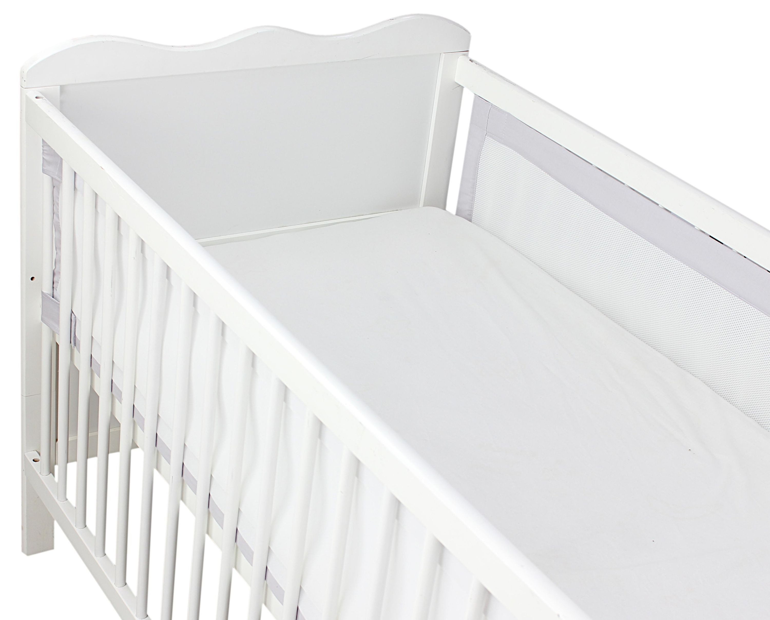 TupTam Bettnestchen TupTam Gitterstäbe Schutz Netz Babybett Nestchen 3D Mesh 2 Pack