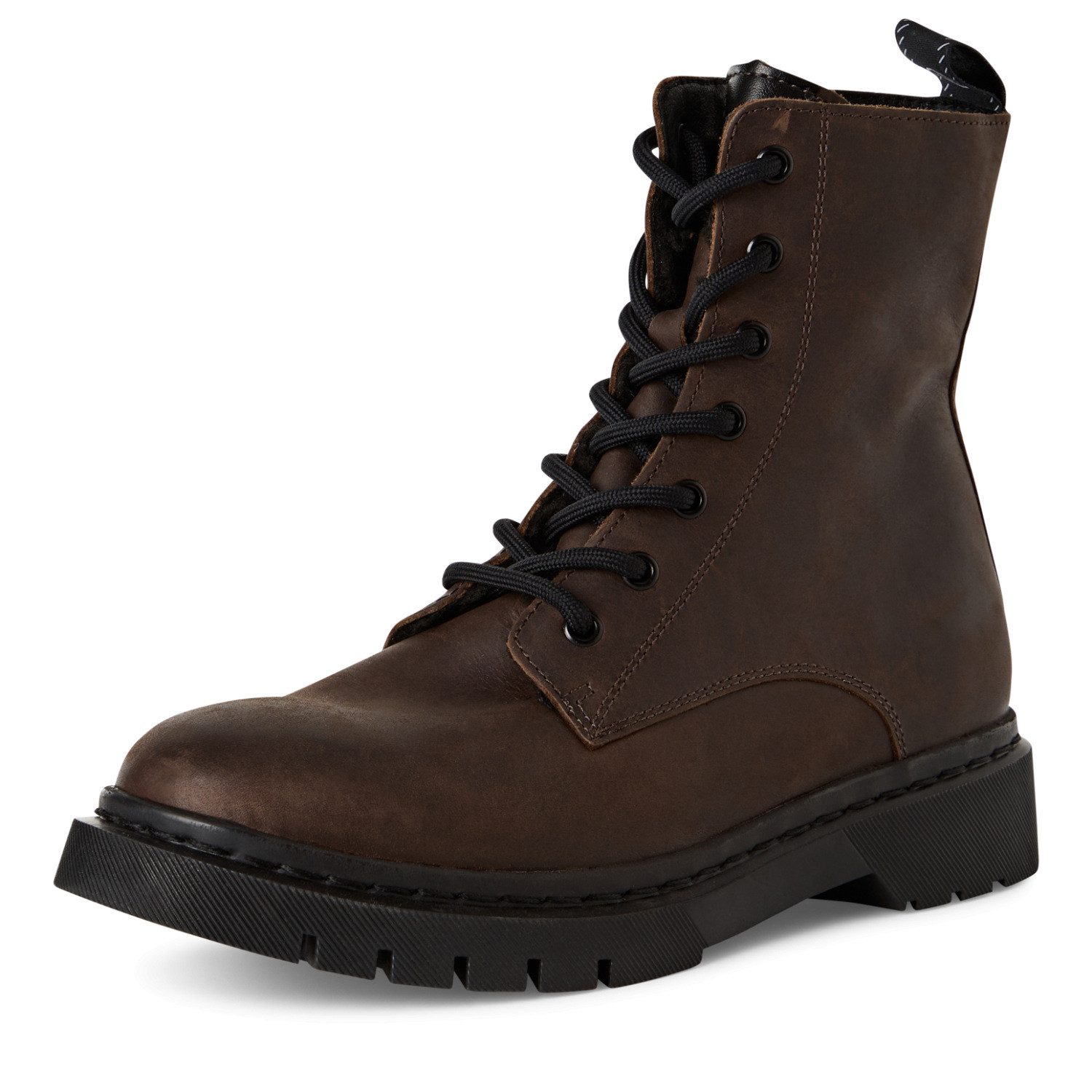 Tamaris Winterboots, Blockabsatz, Schnürboots, Winterstiefelette, T-Logo an der Zunge