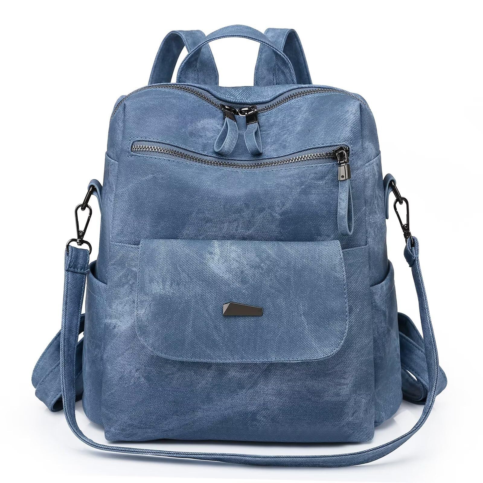 nsihing Rucksack Rucksack Tasche aus Kunstleder, Multifunktionale Schultertasche, Kompakt & Wasserabweisend, als Rucksack oder Schultertasche tragbar