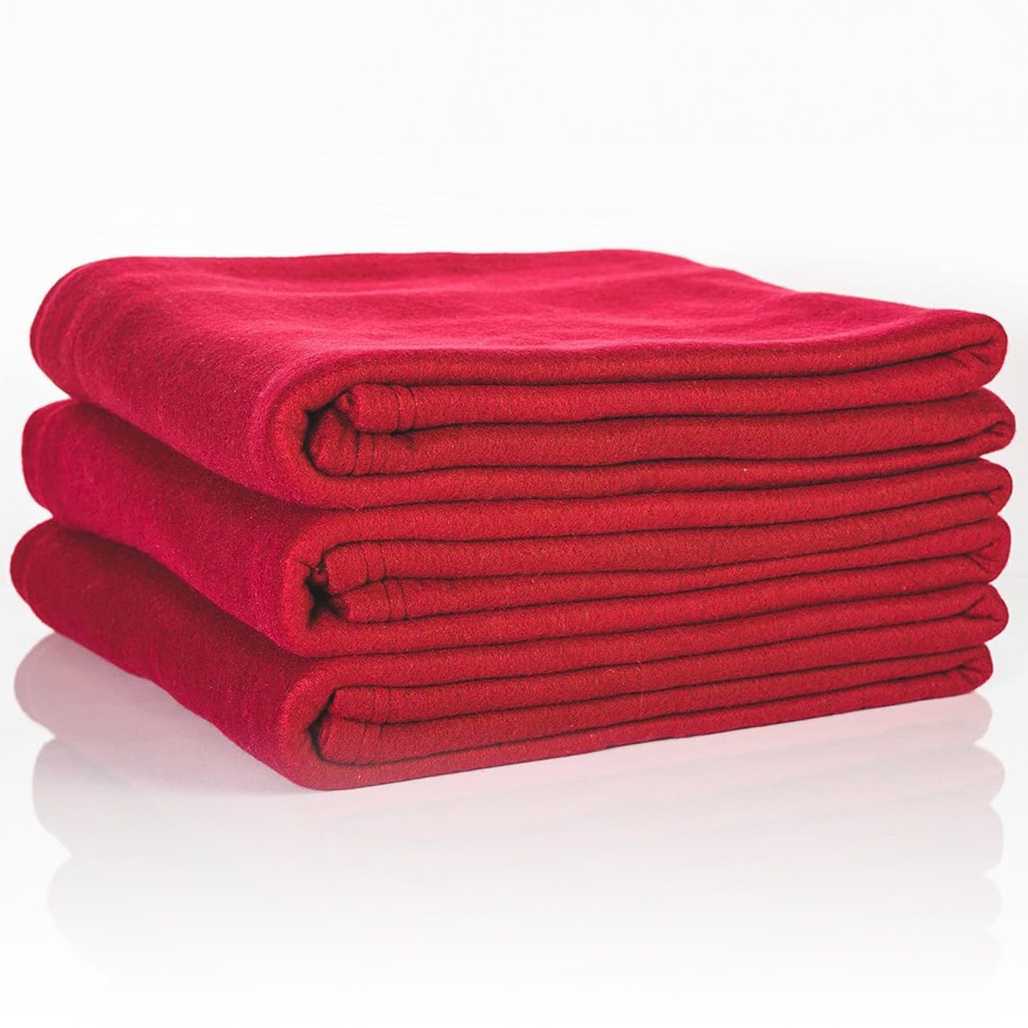 Wohndecke 3 St. G3R Oeko-Tex Polar Fleecedecken Couch rot 130x160 cm, Sofad günstig online kaufen