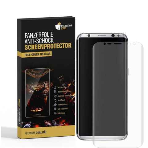 Protectorking Schutzfolie 1x Panzerfolie für Samsung Galaxy S8 Plus FULL COVER Displayschutz, (1-Stück), klar