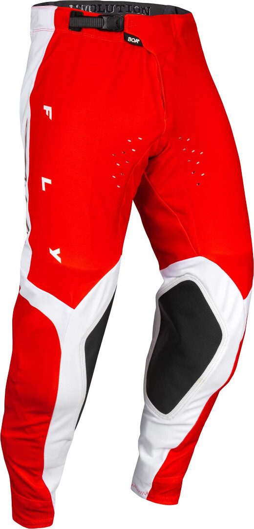 Fly Racing Motorradhose Fly Racing Evolution 2024 rot/weiße Motocross Hose Atmungsaktiv