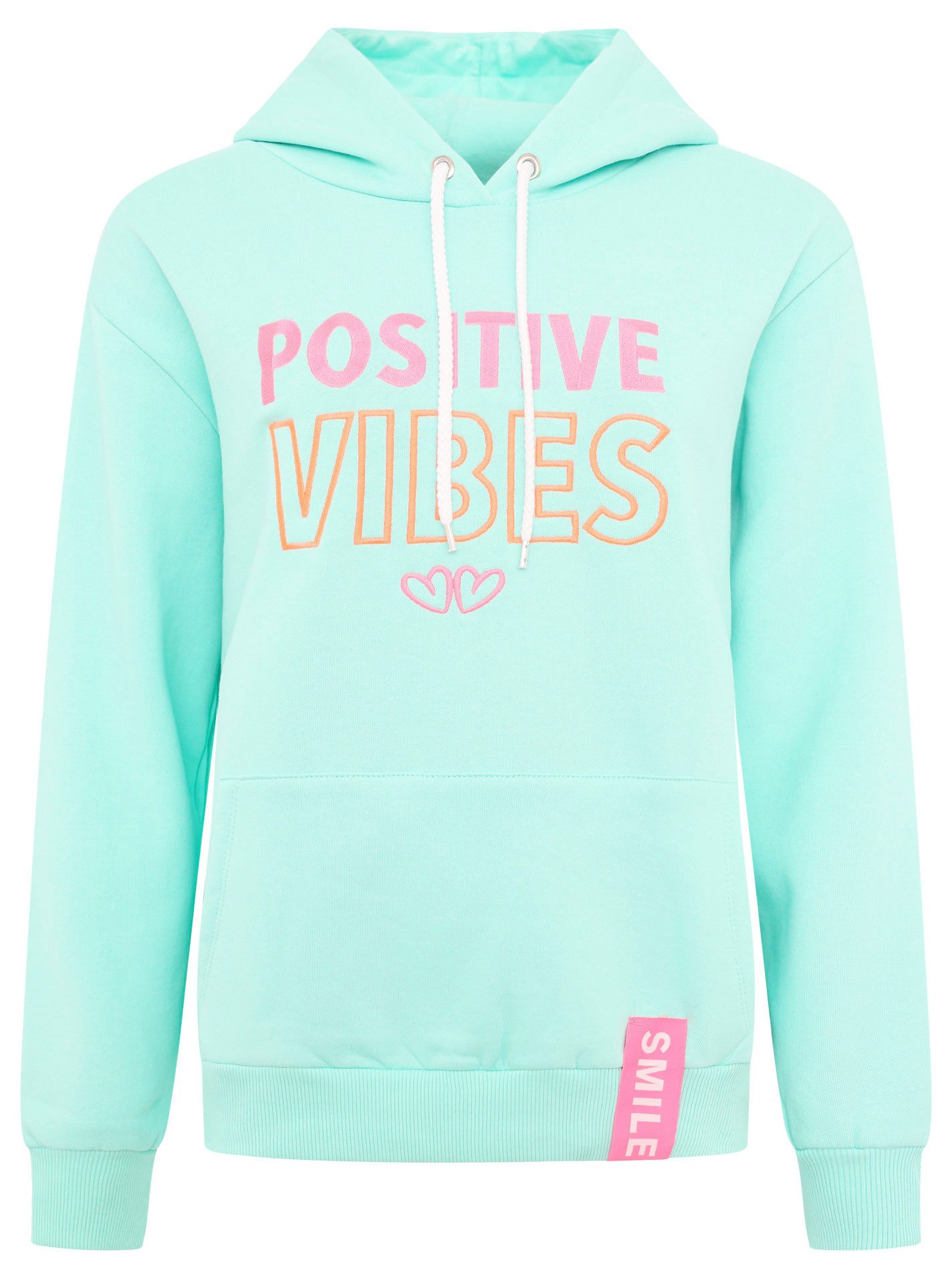 Zwillingsherz Hoodie Positive Vibes Mit Baumwolle, günstig online kaufen