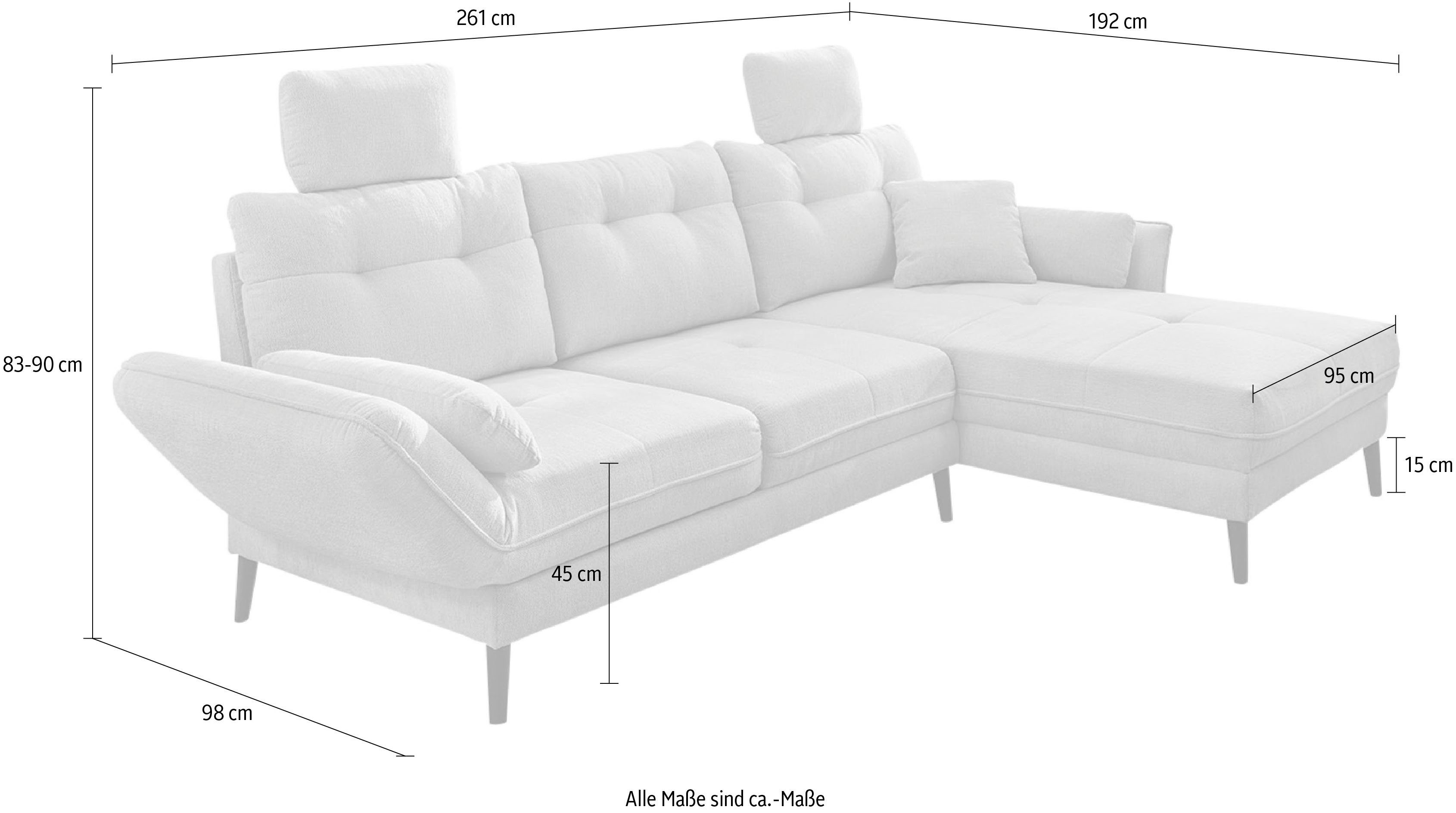 dunkelgrau | Rückenelemente Armlehne Ecksofa dunkelgrau Gruppe verstellbarer Vario-Top, und Drehsitztechnik, mit Jockenhöfer