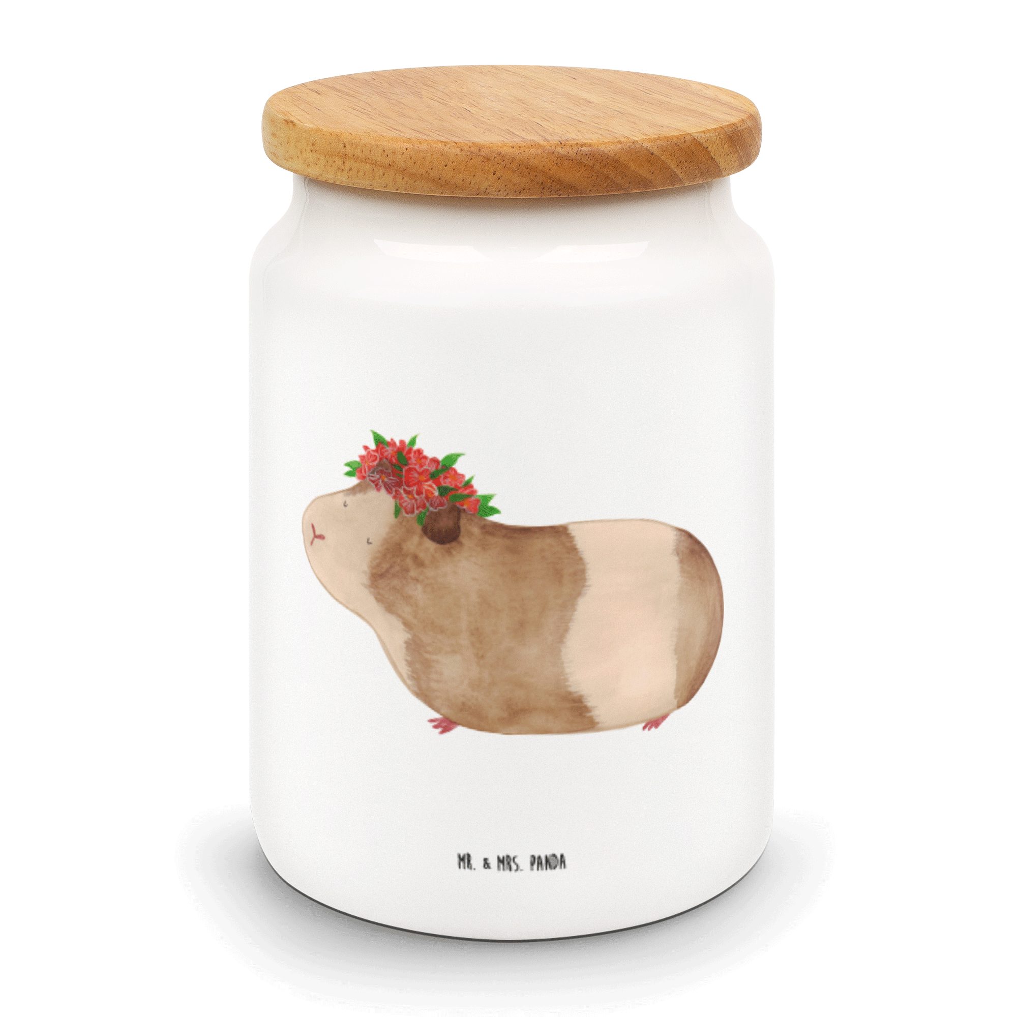 Mr. & Mrs. Panda Vorratsdose Meerschweinchen weise - Weiß - Geschenk, Vorratsdose, Keramikdose, Do, Keramik, (1-tlg)