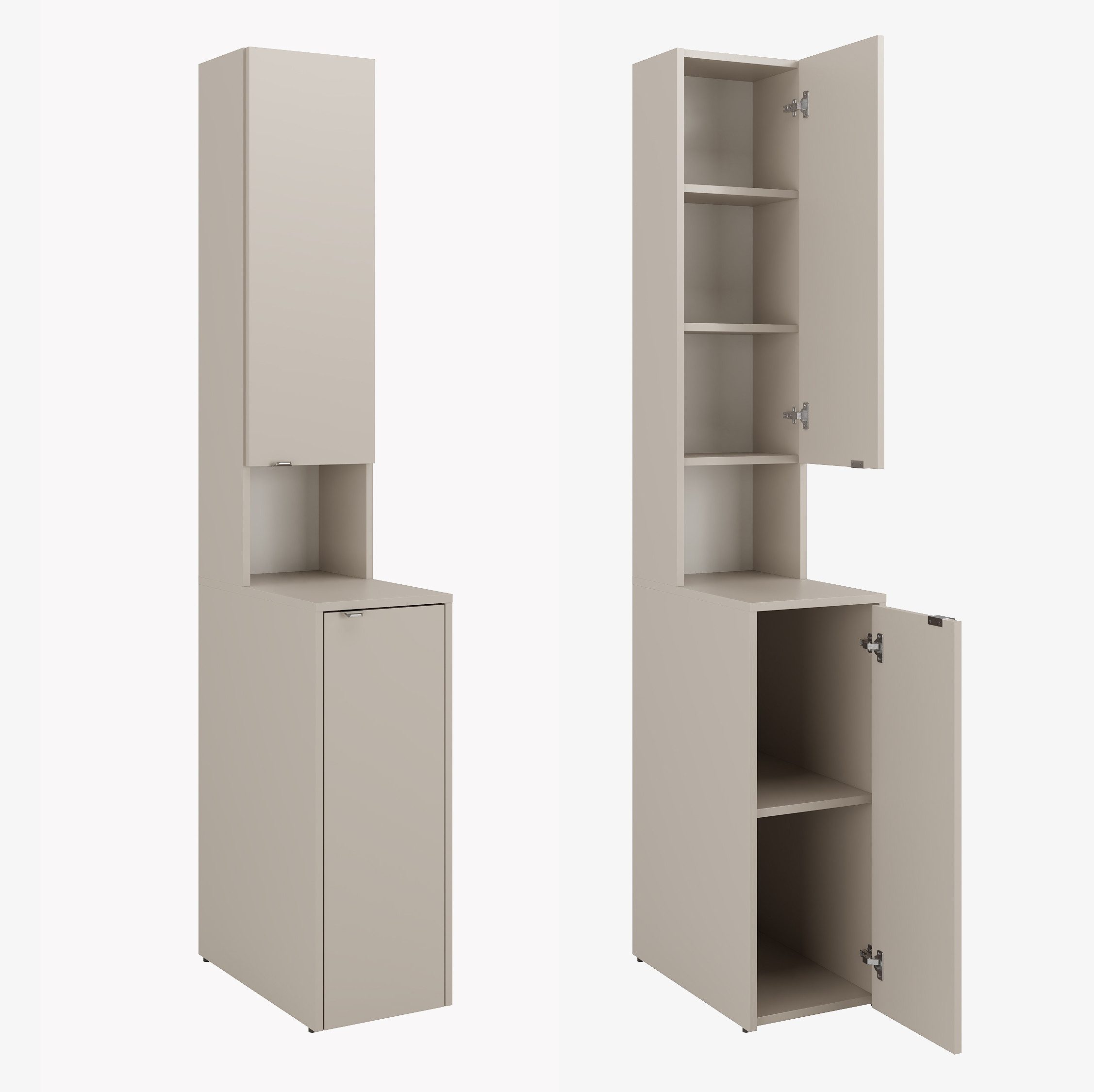 Platan Room Waschmaschinenumbauschrank Badschrank LORA Waschmaschinenschrank Badezimmer Hochschrank 210 x 65 x 50 cm