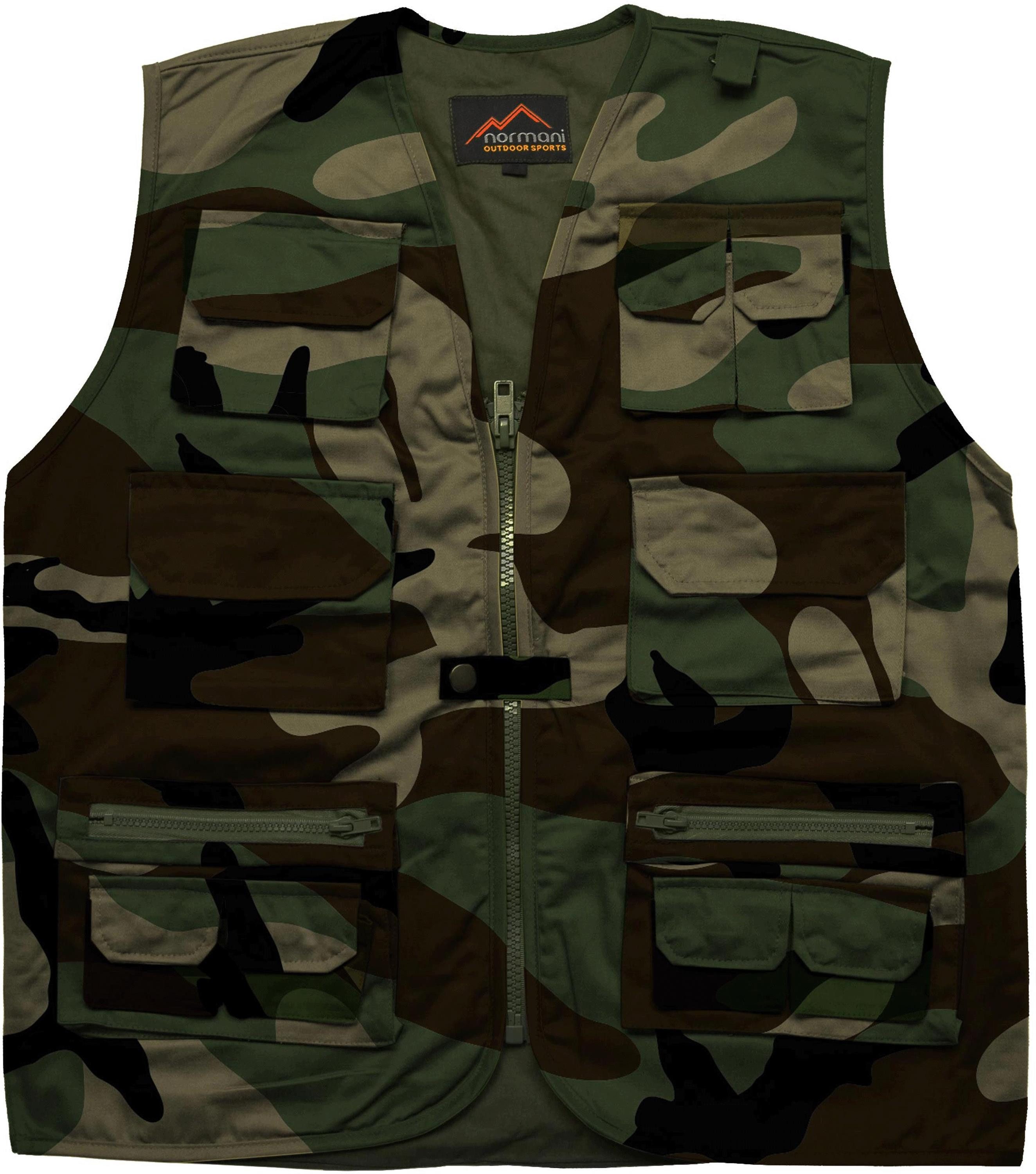 normani Funktionsweste Herren Outdoor-Weste Acacia Safariweste Reiseweste Angelweste Freizeitweste Alltagsweste