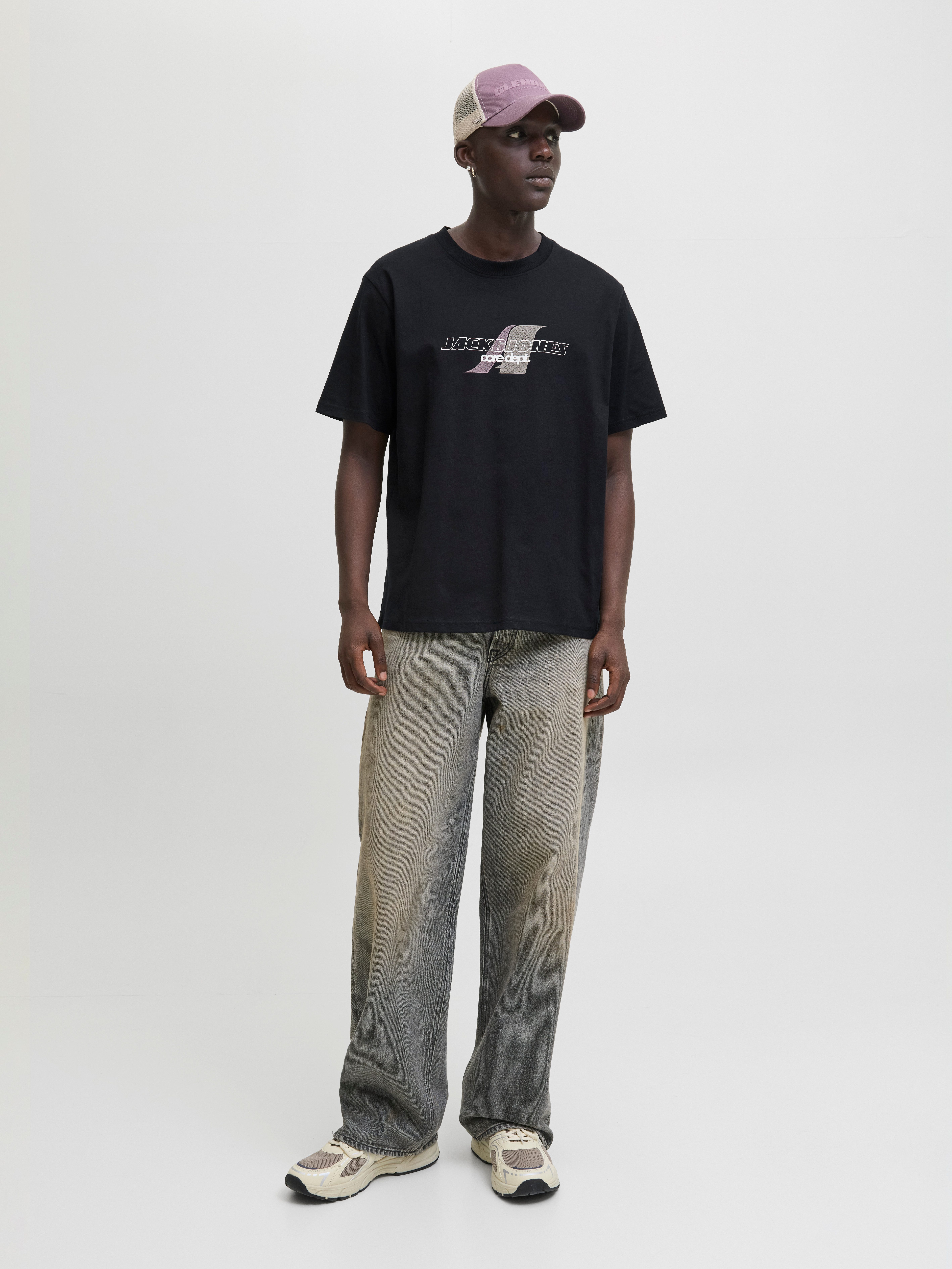 Jack & Jones T-Shirt JCOTIER FRONT PRINT TEE SS CREW NECK