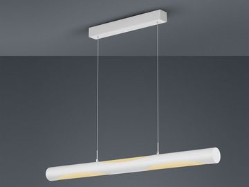 TRIO Leuchten LED Pendelleuchte, Dimmfunktion, LED fest integriert, Warmweiß bis Neutralweiß, Designer Lampe-n hängend, höhenverstellbar & dimmbar, 115cm, Weiß
