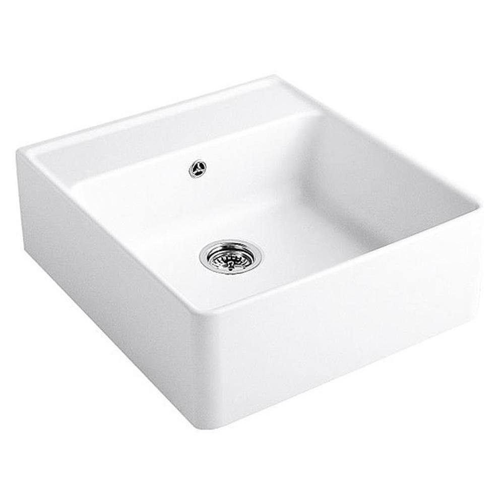 Villeroy & Boch Küchenspüle Villeroy & Boch Spülmodul Spülstein Einzelbecken, 59,5/63 cm Classicline RW Stone White