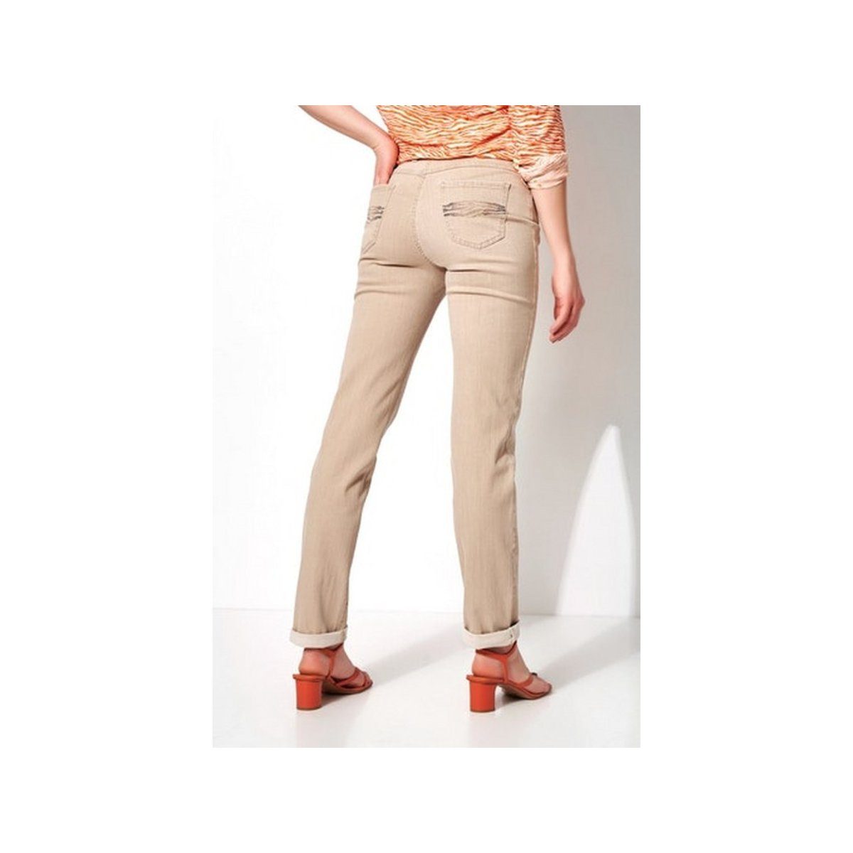 TONI 5-Pocket-Jeans beige (1-tlg)