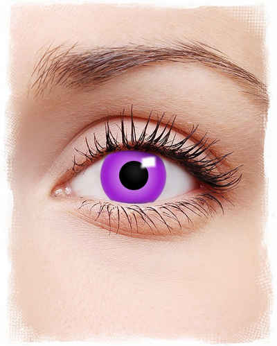 Horror-Shop Farblinsen Violette Effekt Kontaktlinsen für Halloween & Fasc