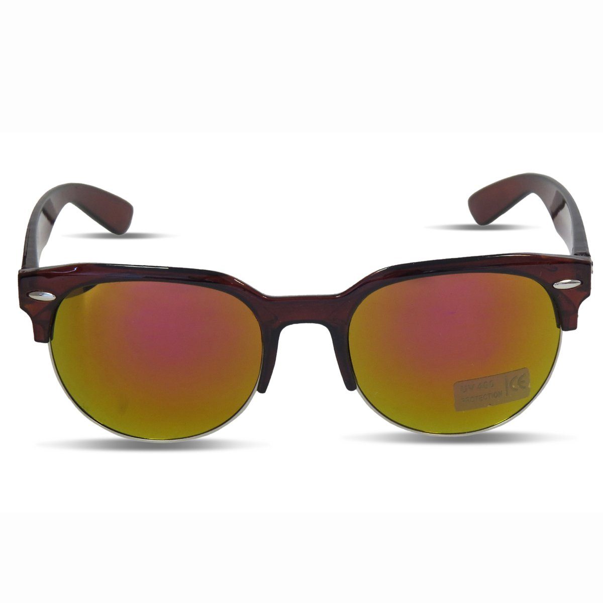 Sonia Originelli Sonnenbrille Sonnenbrille Modern Verspiegelt Klassisch Sommer Onesize braun-orange