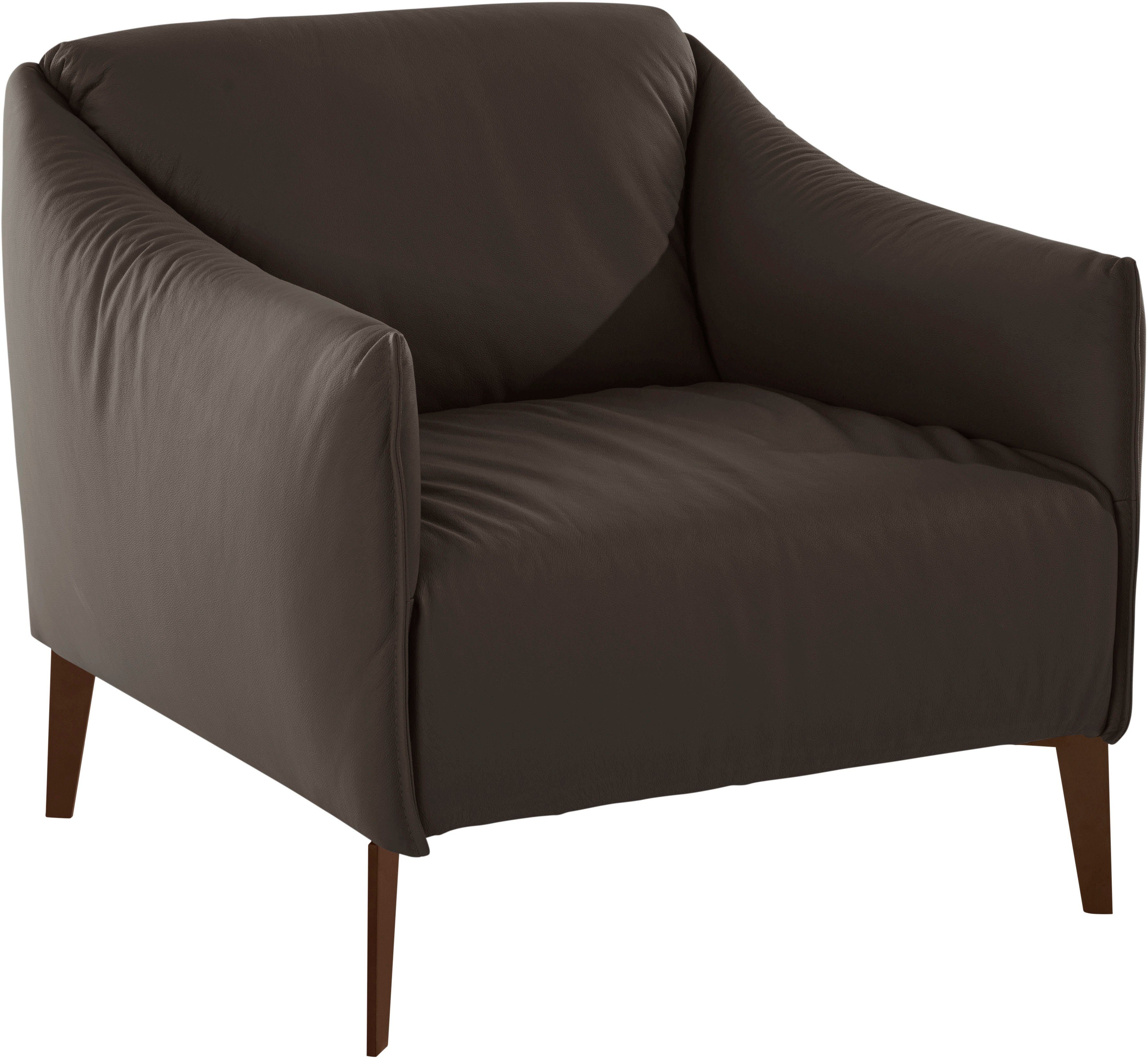 W.SCHILLIG Cocktailsessel sally Designsessel, zeitlos und bequem, tolle Verarbeitungsdetails, mit Metall-Winkelfüßen in Bronze pulverbeschichtet