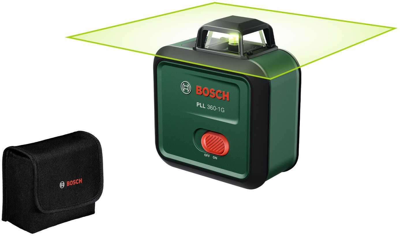 Bosch Home & Garden Linienlaser PLL 360-1G UNI, mit eingebautem Akku