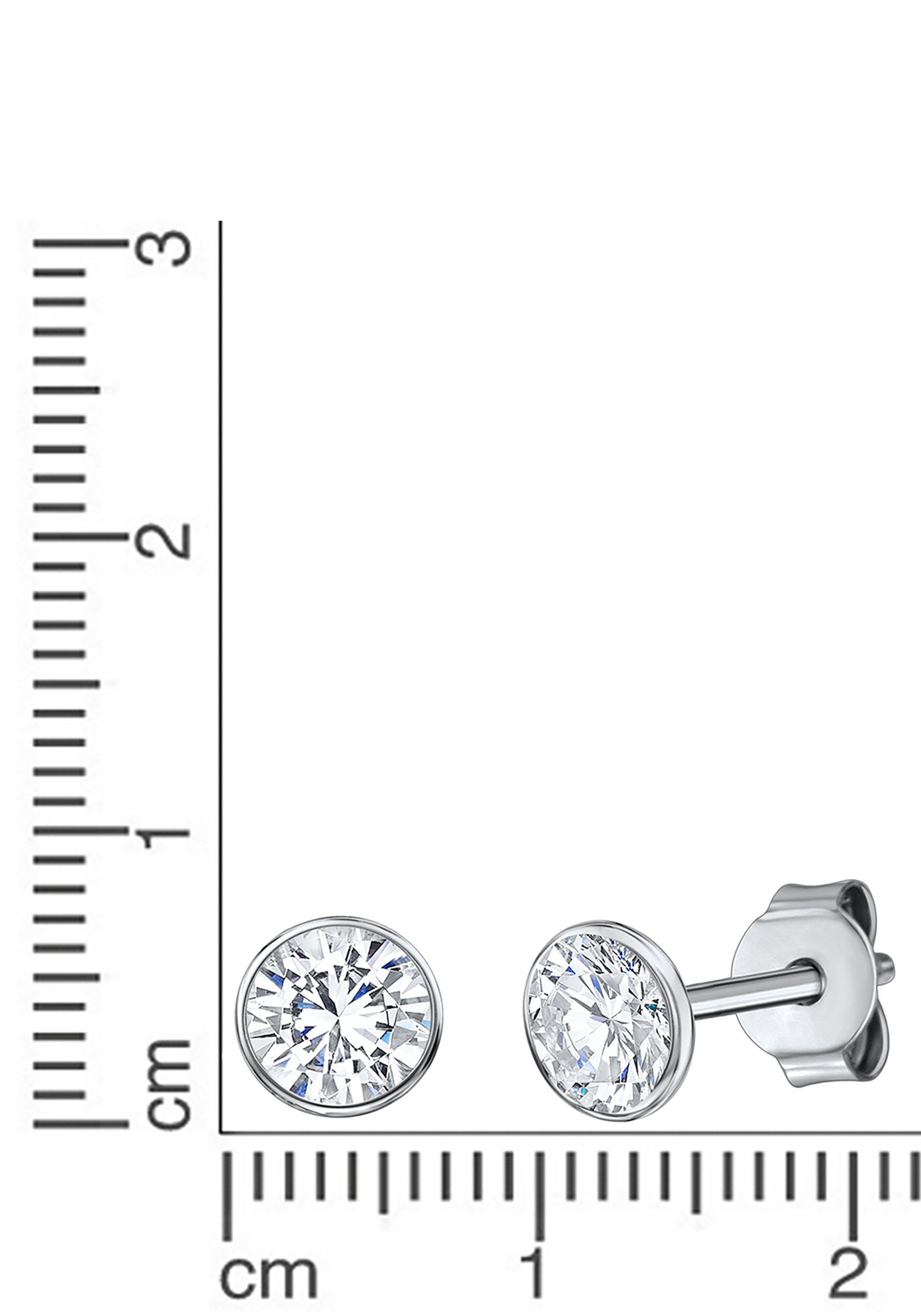 Firetti Paar Ohrstecker Schmuck Geschenk Silber 925 Ohrschmuck, mit Zirkonia (synth)