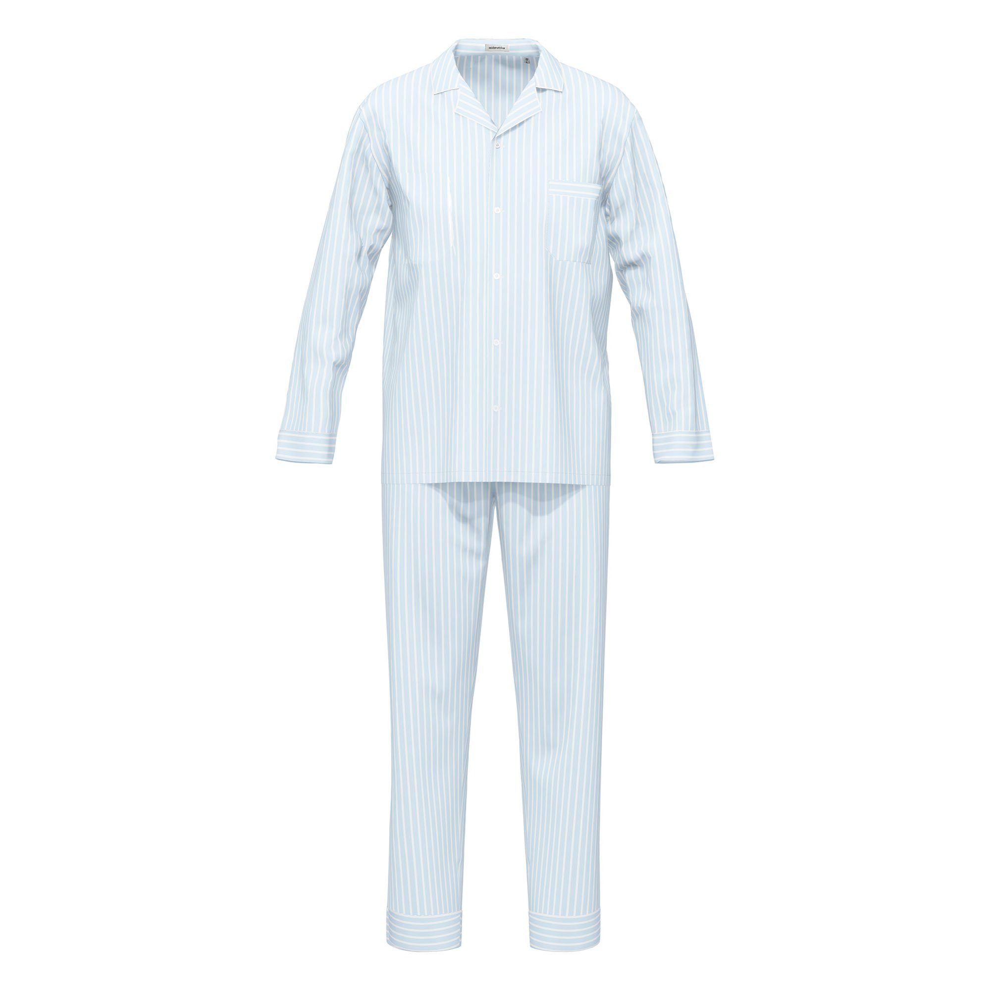 seidensticker Pyjama Herren Pyjama Baumwolle (2 tlg)