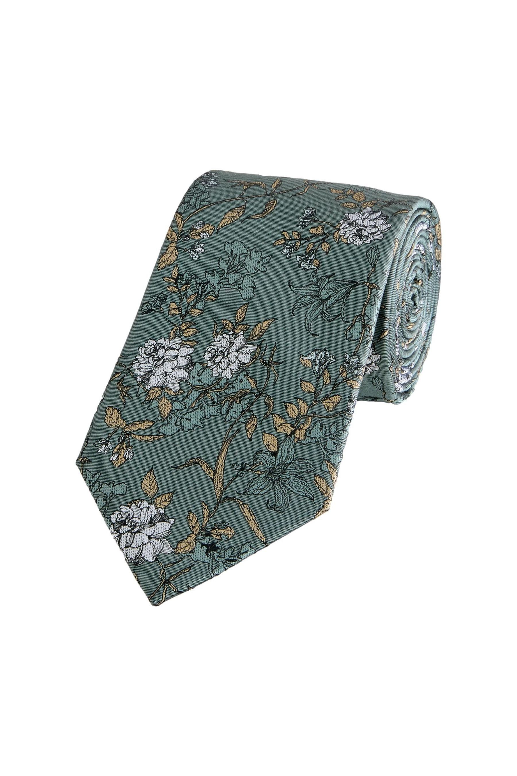 Next Krawatte Krawatte mit Blumen-Print aus italienischer Seide (1-St)