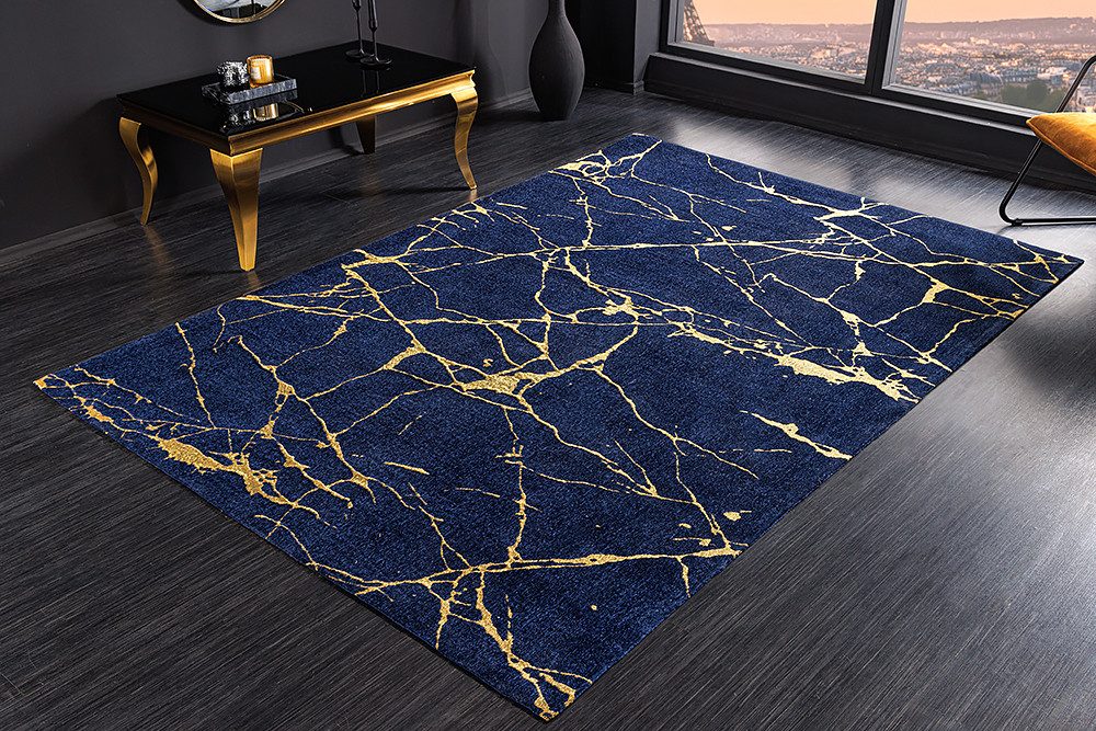 riess-ambiente Teppich MARBLE 240x160cm königsblau / günstig online kaufen