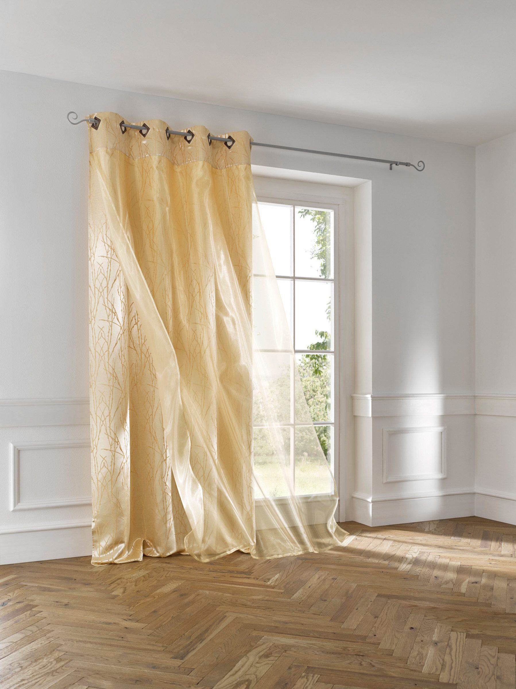 heine Gardine Dekoschal . (1 St), Ösen, blickdicht, Fensterdekoration