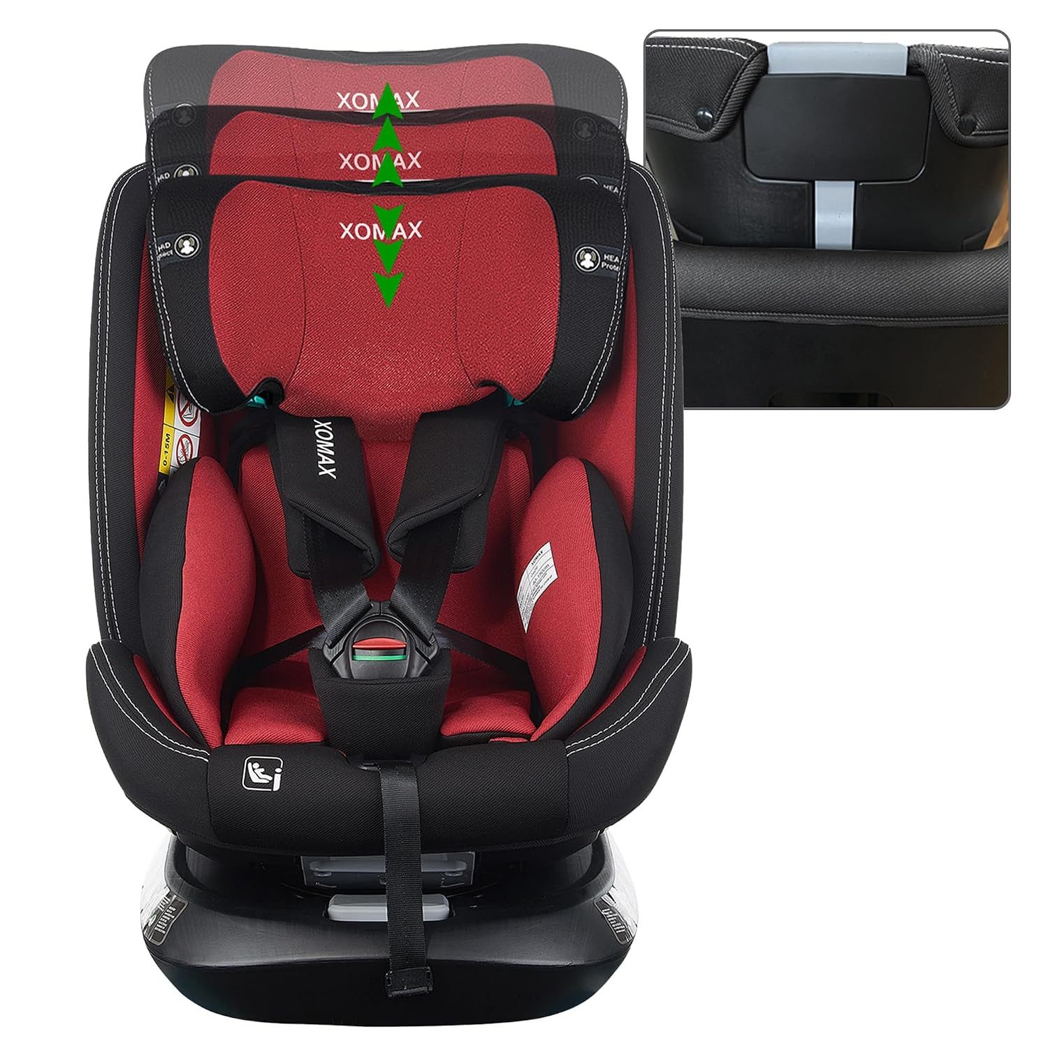 XOMAX Autokindersitz XOMAX G409 IOT black red ISOFIX Auto Kindersitz 0-36kg AUTOSITZ 360°Dr, ab: ab Geburt, bis: 12 Jahren – Bild 5 von 5