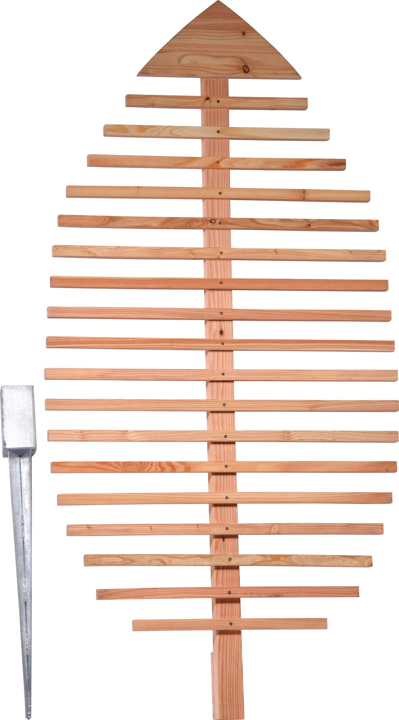 dobar Rankhilfe Design Rankhilfe in Blattform "Fagus", 84 x 6,5 x 160 cm, Gewicht: ca. 9,5 kg