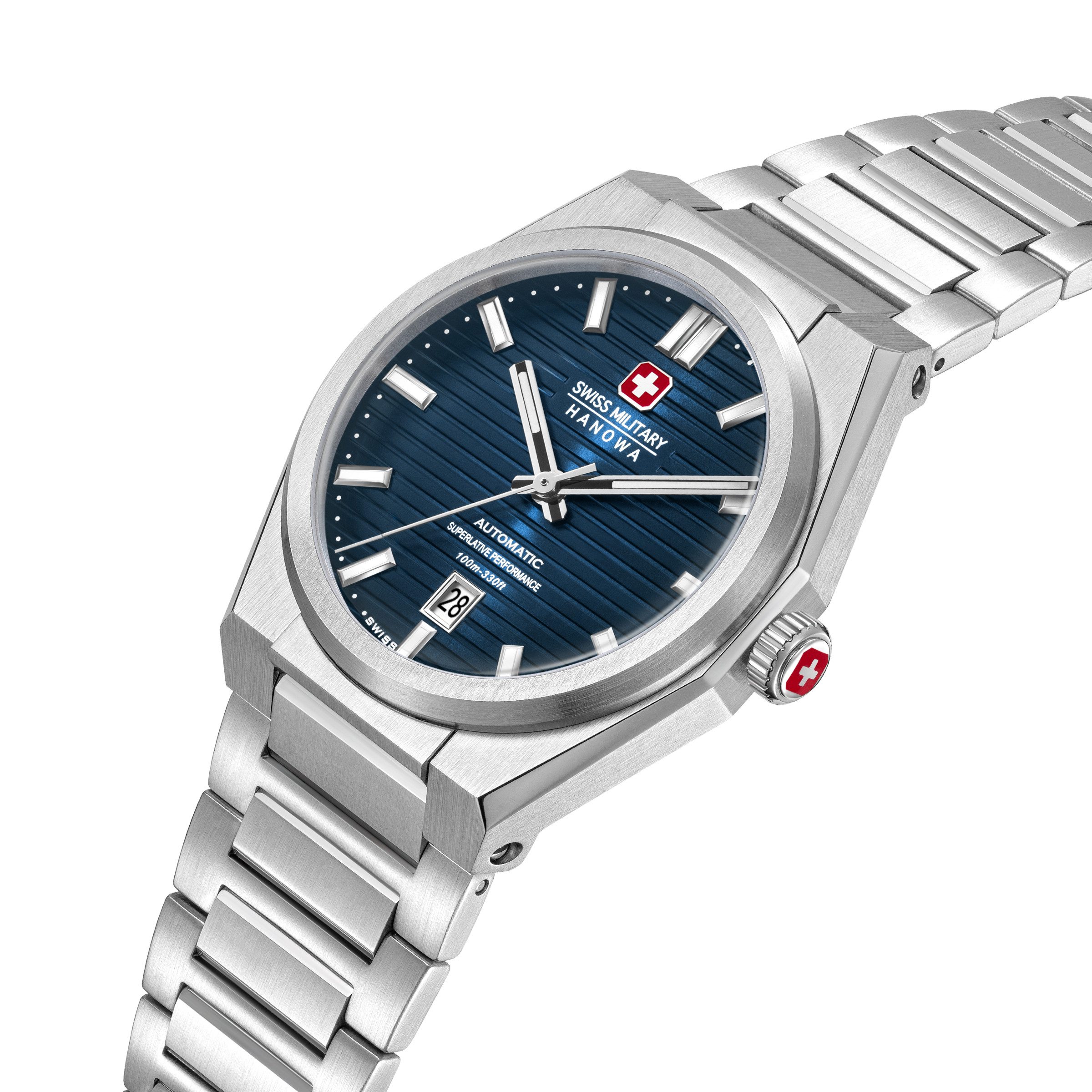 Swiss Military Hanowa Automatikuhr Avalanche SMWGL0006901, Armbanduhr, Herrenuhr, Swiss Made, Mechanische Uhr, Edelstahlarmband