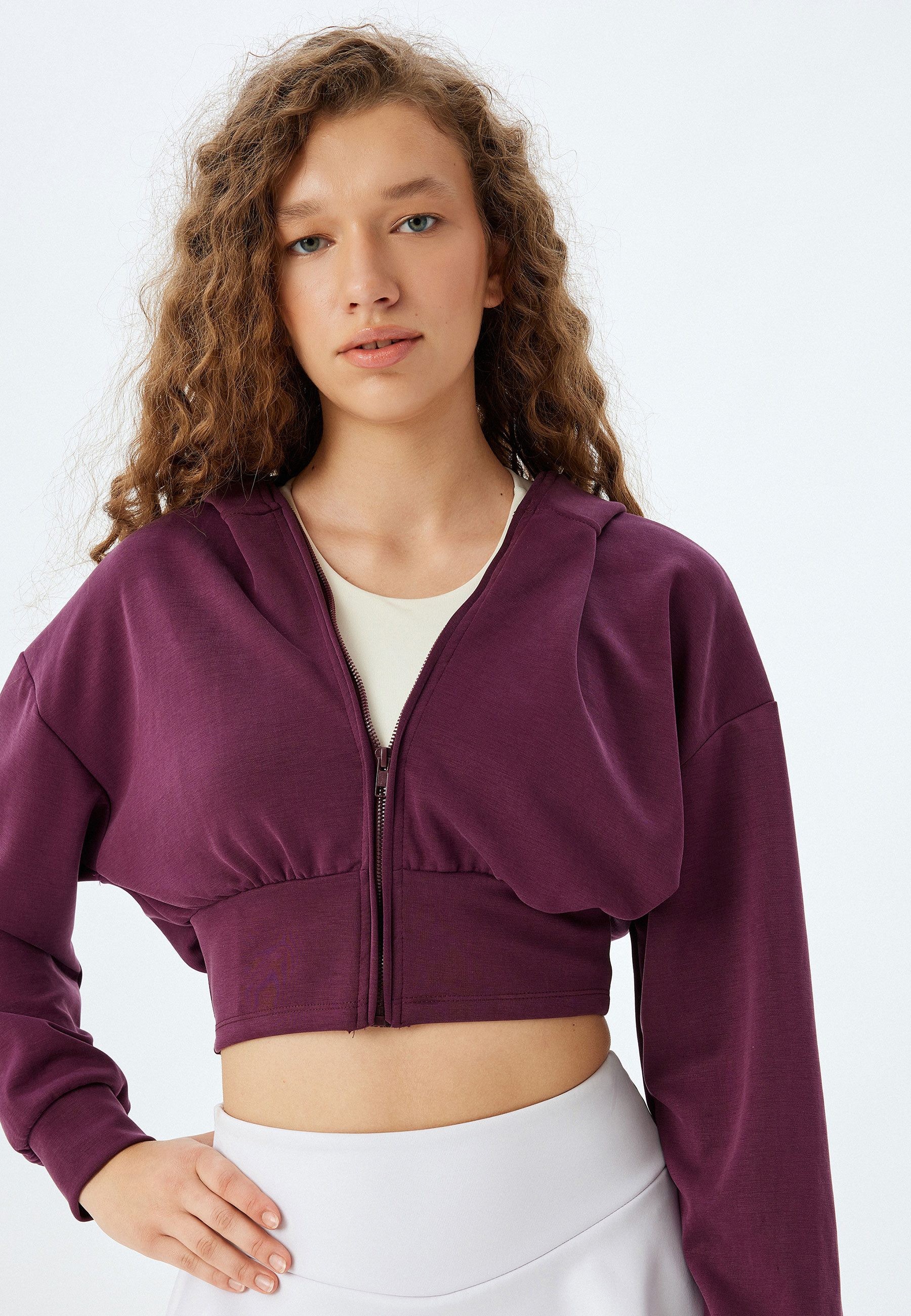 Koton Damen-Sweatshirt Mit Kapuze: Relax Fit, Kurzarm, Weich & Bequem – In Schwarz