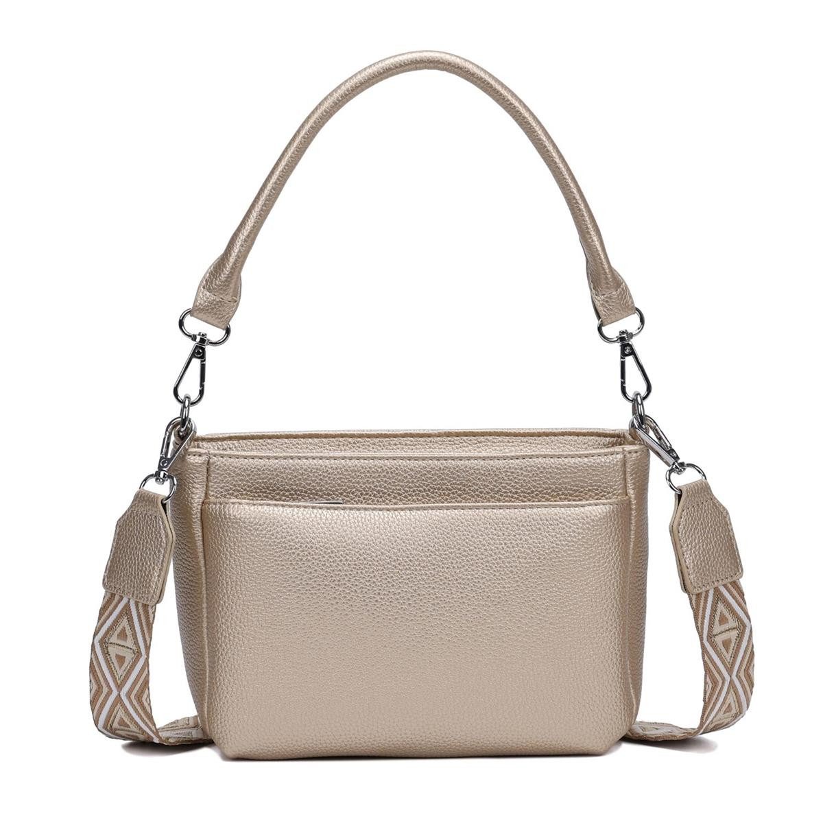 ITALYSHOP24 Schultertasche Damen Crossbody Umhängetasche Hobo Bag Brusttasc günstig online kaufen